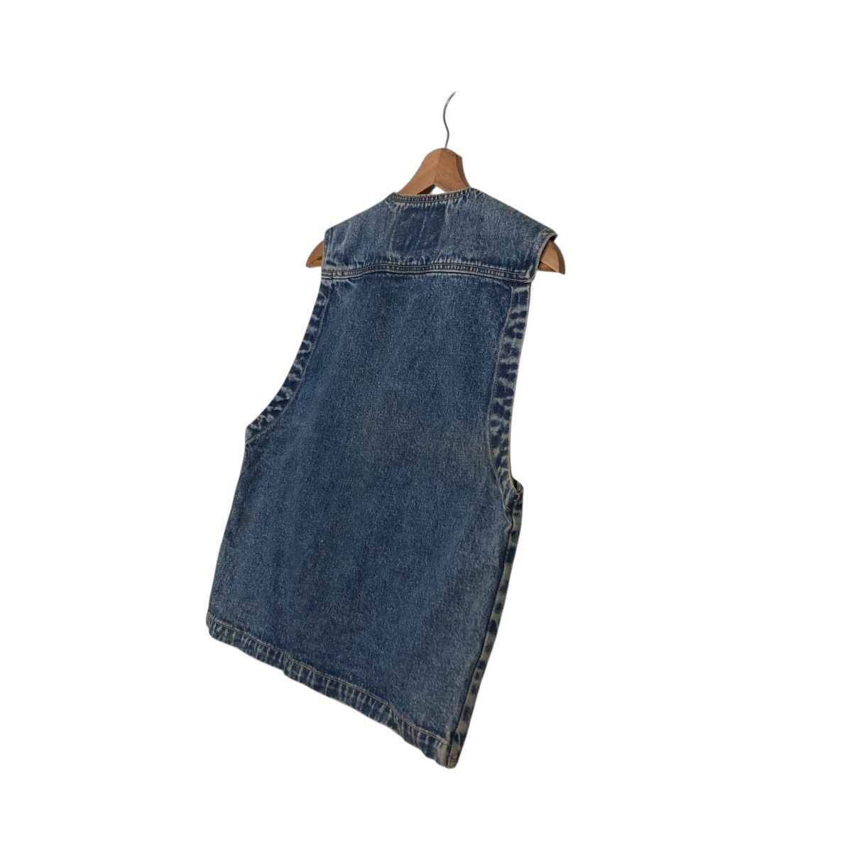 Japanese Brand 📌Vintage Denim Trucker Jacket Tank Top Blue Chaser Size US M / EU 48-50 / 2 - 11 Thumbnail