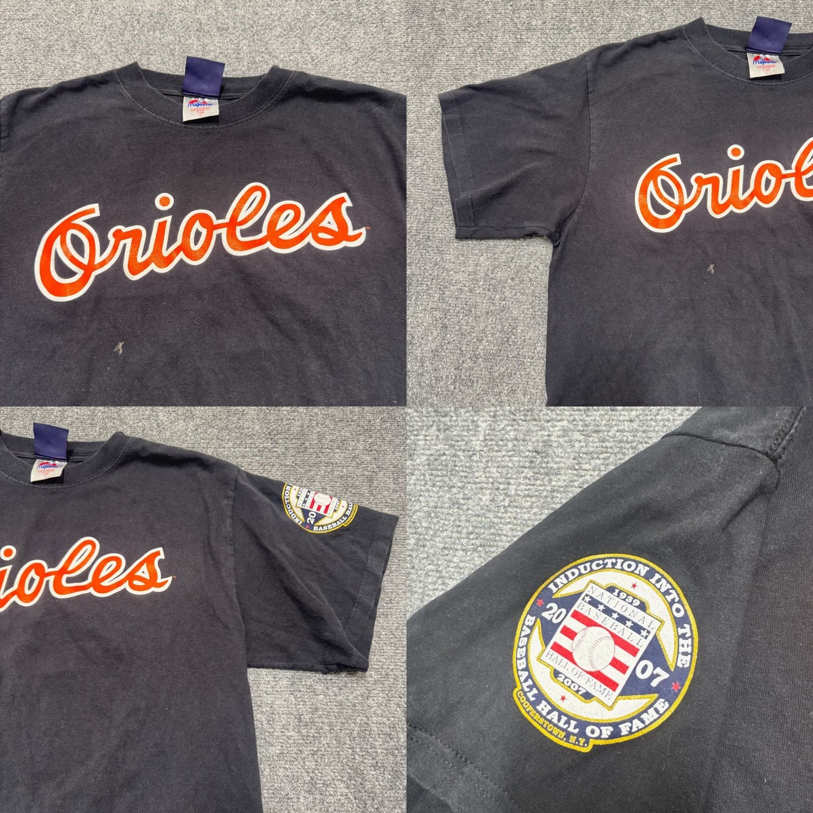 MLB VTG Orioles T-shirt Mens L Black MLB Cooperstown Collection Baseball Y2K Distressed Fade Size US L / EU 52-54 / 3 - 8 Thumbnail