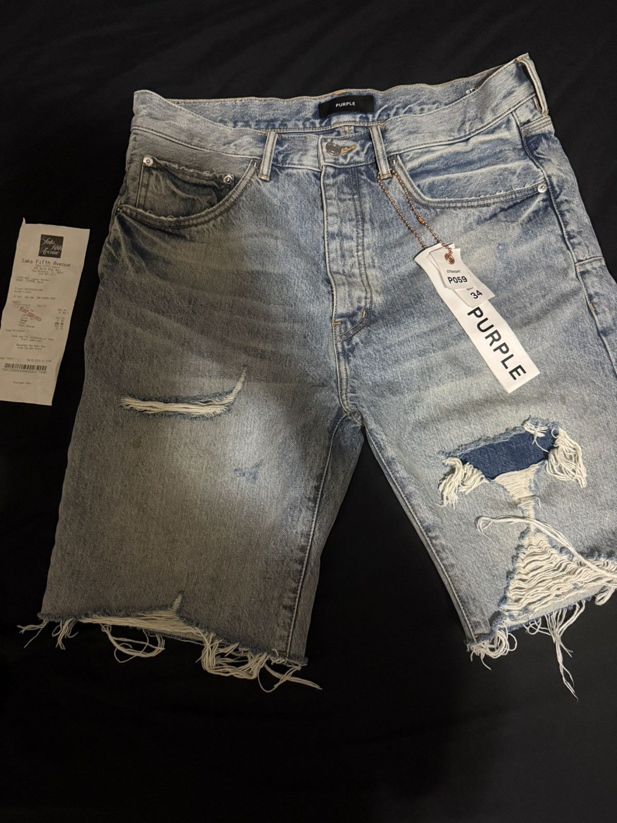 Purple Brand Purple Jean Shorts Size US 34 / EU 50 - 1 Thumbnail