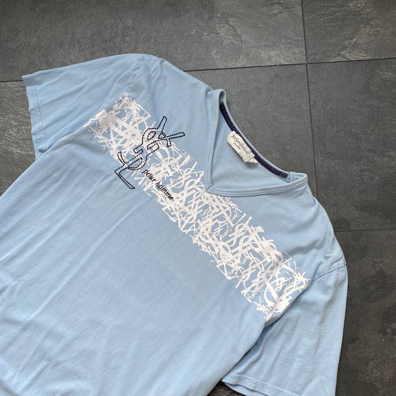 Yves Saint Laurent Vintage big logo yves saint laurent tee shirt Size US M / EU 48-50 / 2 - 2 Thumbnail