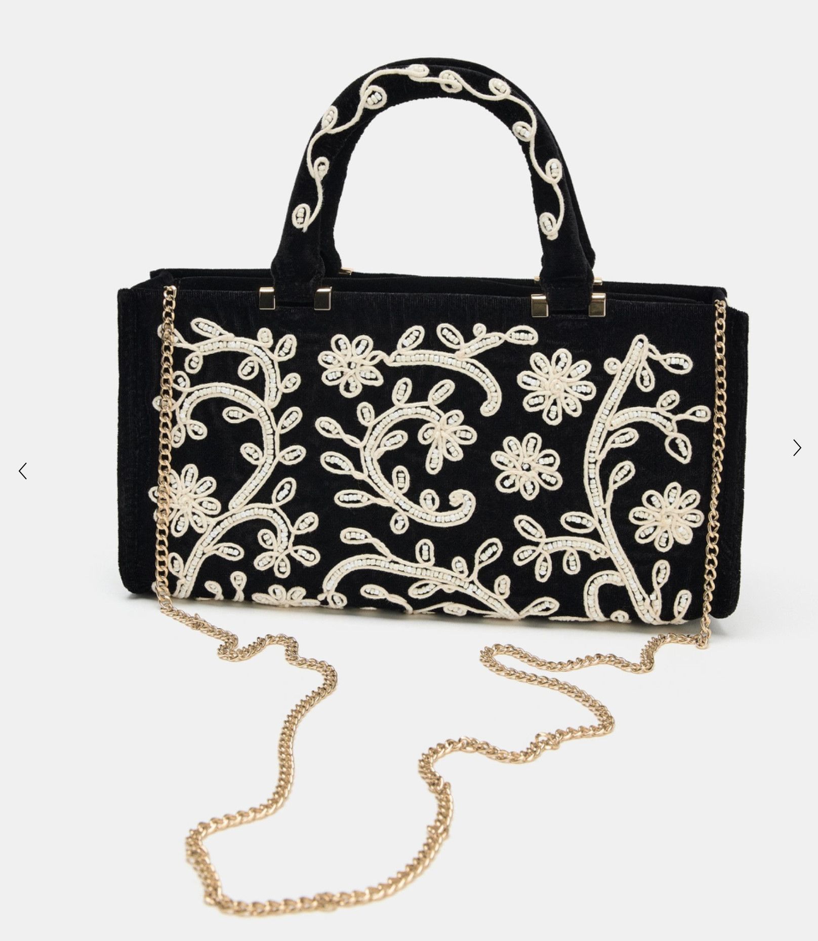 Zara Zara Embroidered City bag BNWT Black Size ONE SIZE - 5 Thumbnail