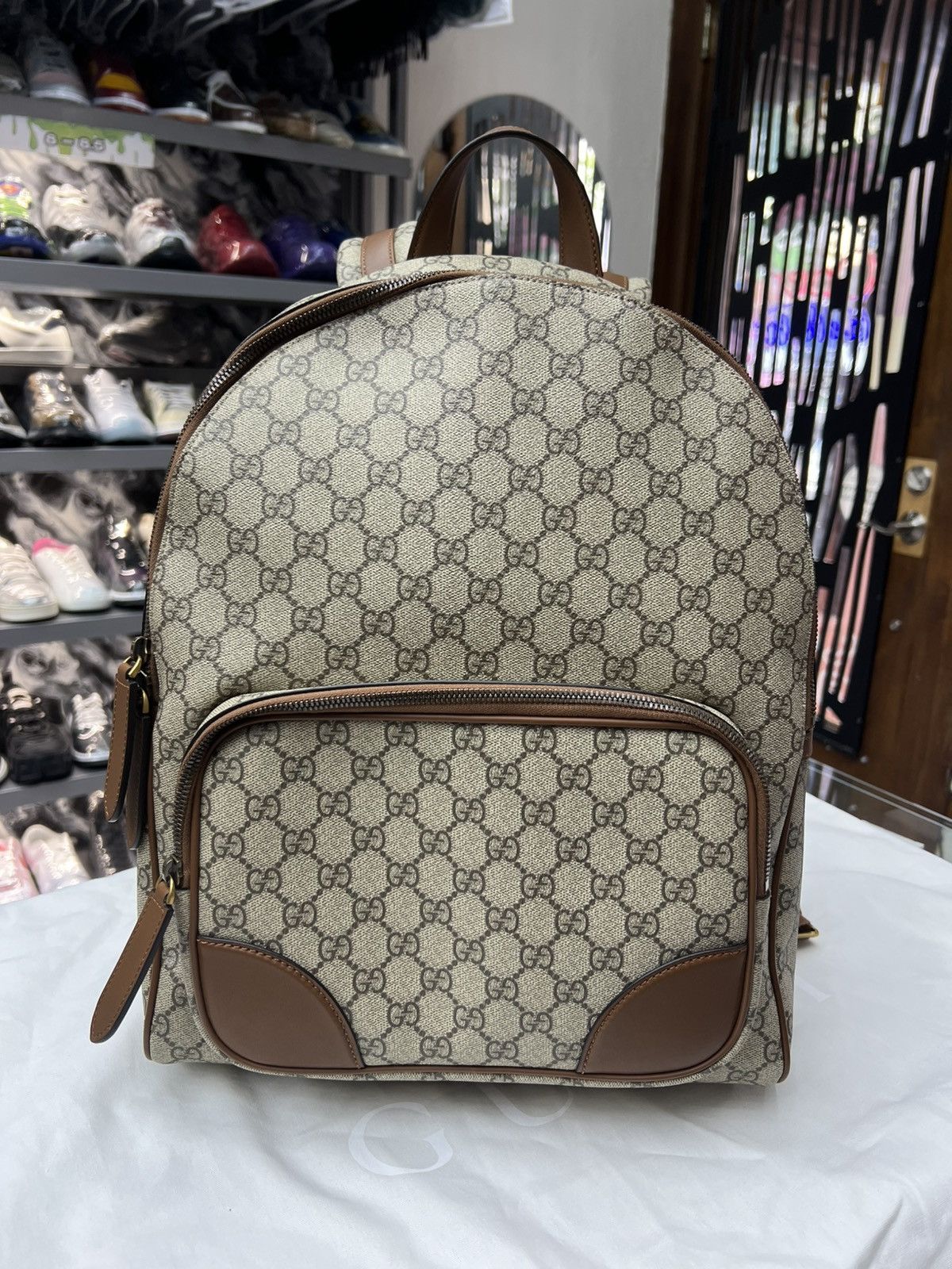 Gucci Gucci GG Emblem Medium Backpack Size ONE SIZE - 2 Thumbnail