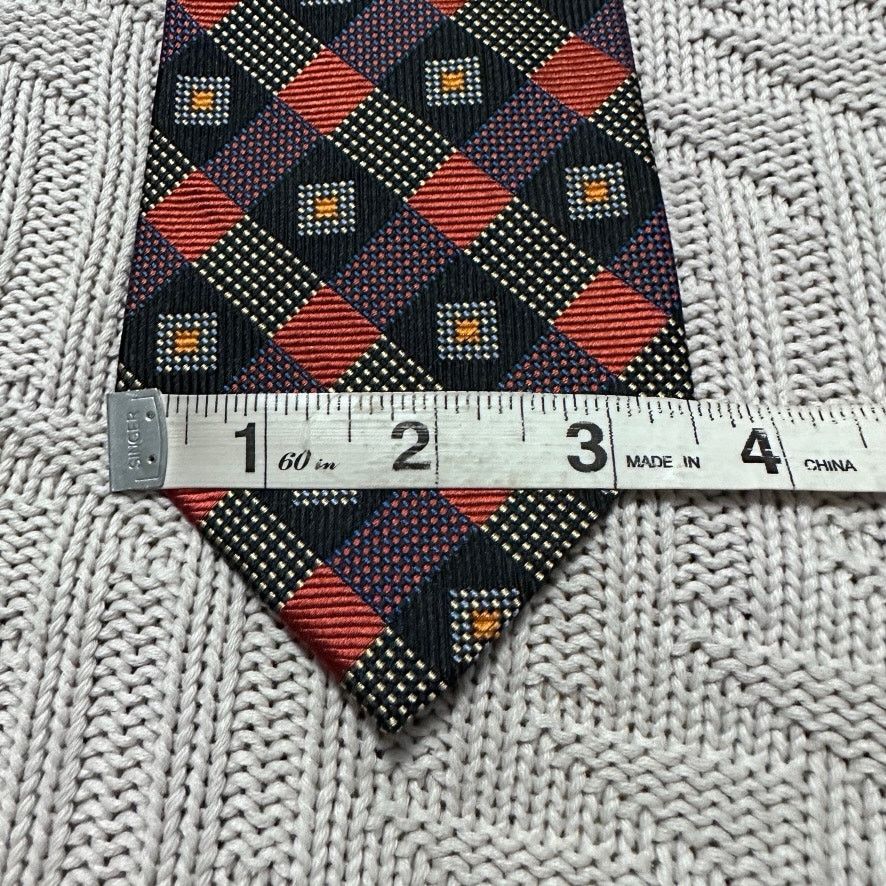 Ermenegildo Zegna Ermenegildo Zegna red and black plaid silk tie Size ONE SIZE - 5 Thumbnail