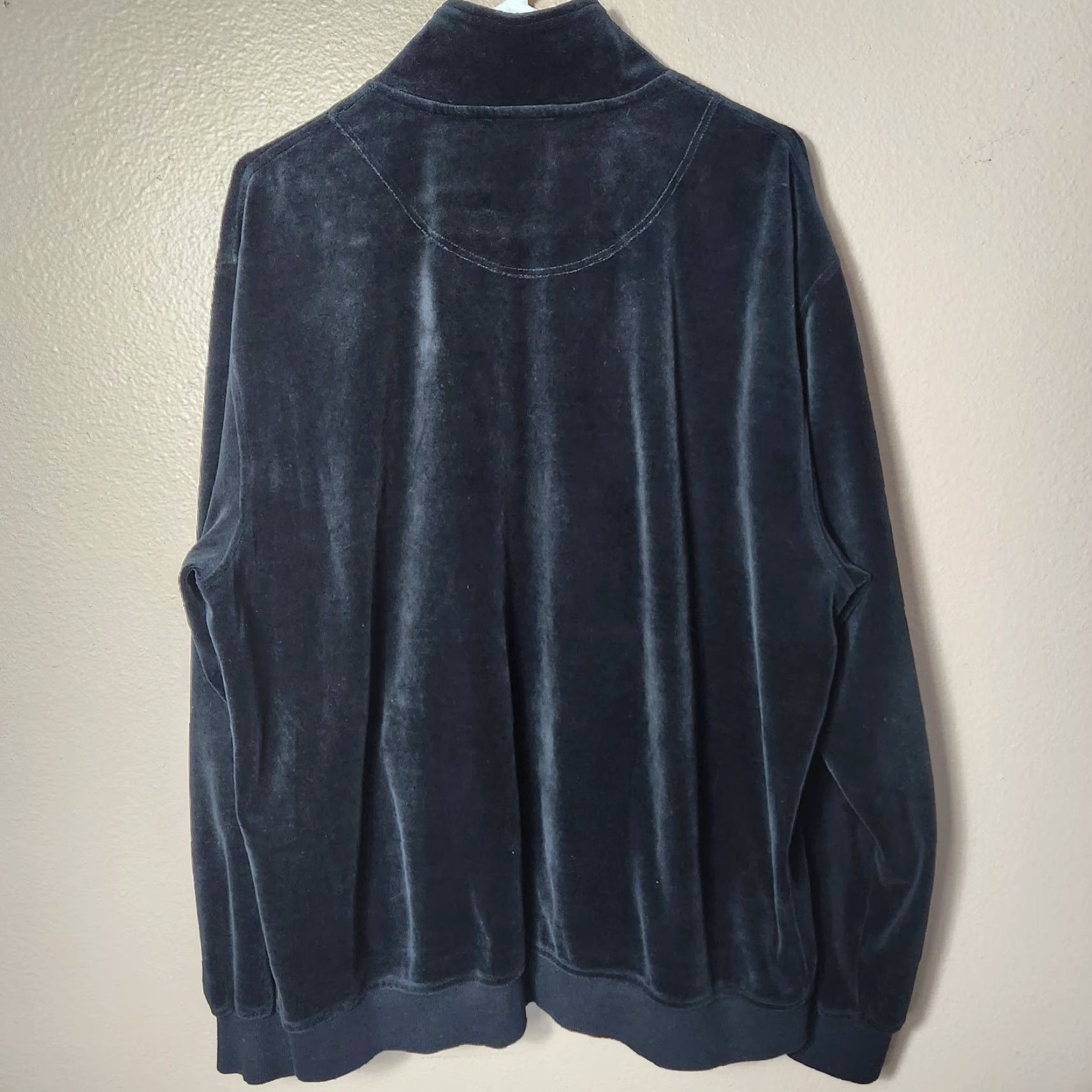 Southpole VINTAGE South Pole Mens Black Velour Full Zip Track Jacket-Size L Size US L / EU 52-54 / 3 - 5 Thumbnail