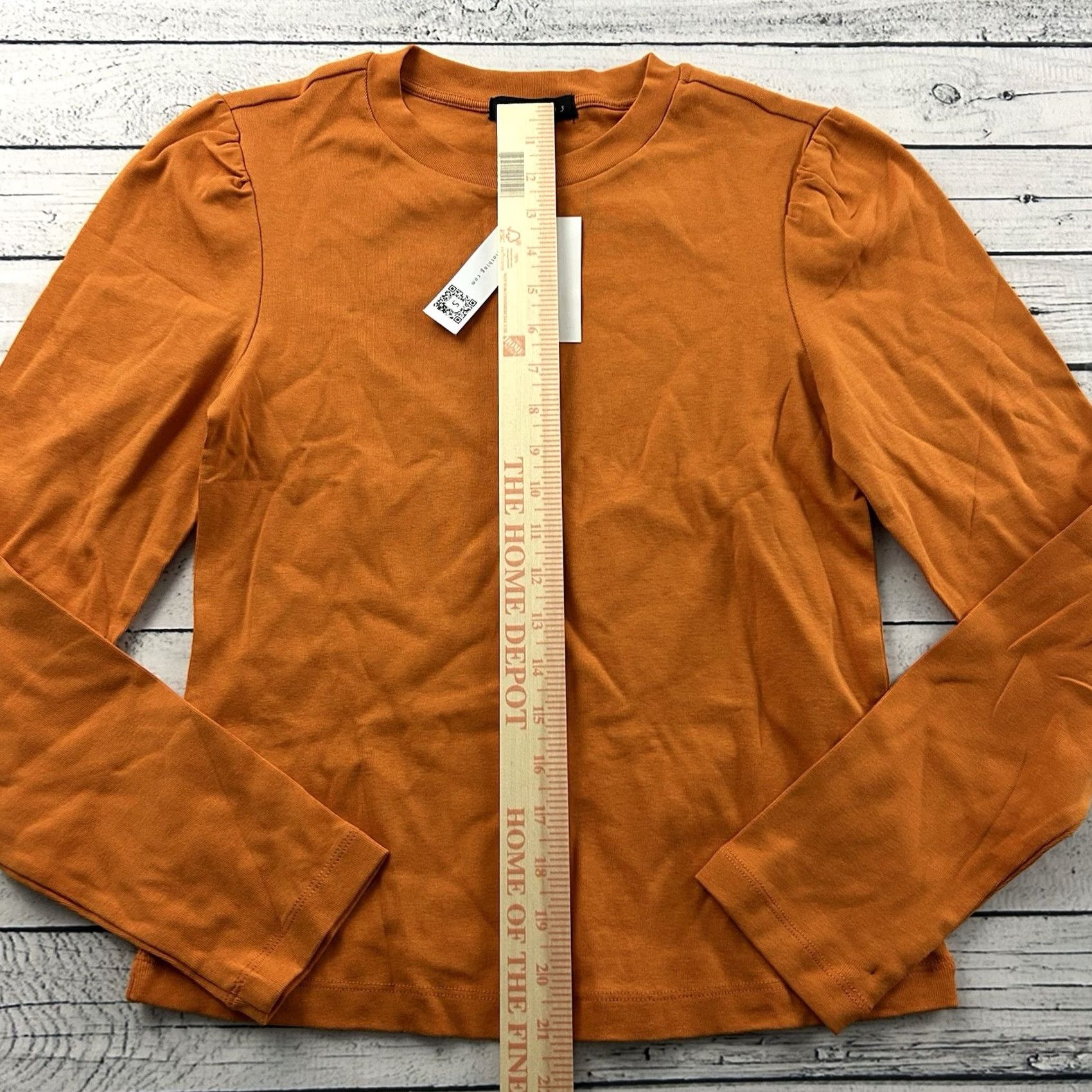 Sanctuary Sanctuary Long Sleeve Top Women's Large Orange Blouse Shirt Size L / US 10 / IT 46 - 5 Thumbnail