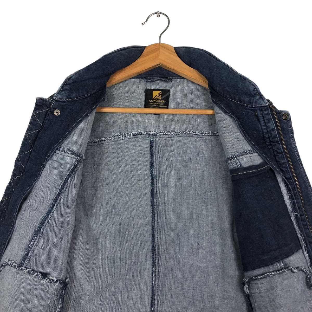 Japanese Brand 🔥Vintage Denim Biker Jacket I’z Frontier Japan Made Size US M / EU 48-50 / 2 - 14 Thumbnail