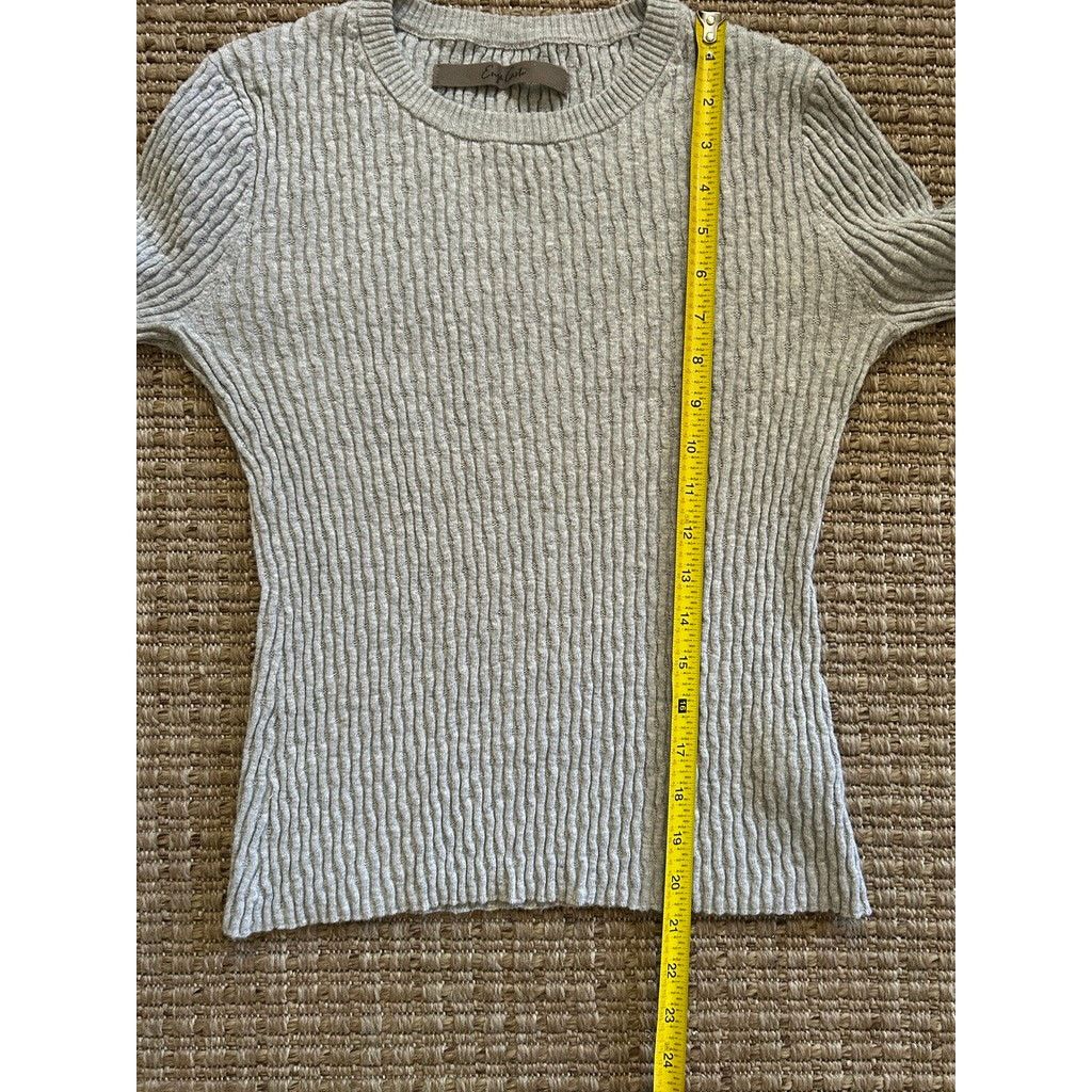 Enza Costa Enza Costa Cotton Cashmere Ribbed Knit Long Sleeve Top M Size M / US 6-8 / IT 42-44 - 7 Thumbnail