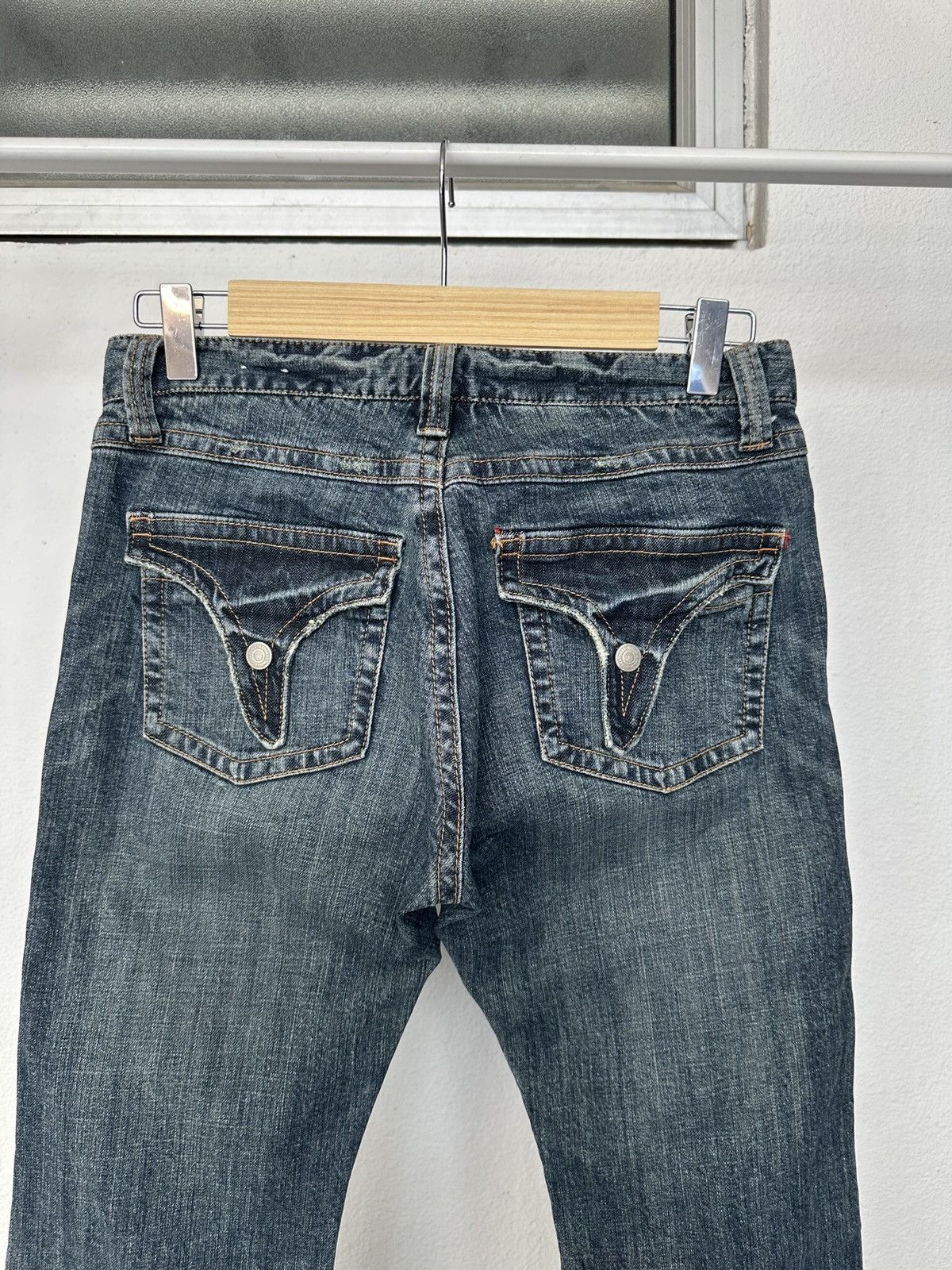 Hysteric Glamour 2000's Theoria j-rock flared fashion jeans Size US 30 / EU 46 - 13 Thumbnail