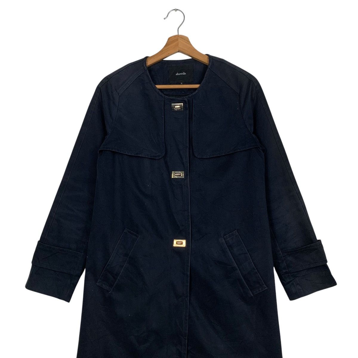 Japanese Brand ALLUREVILLE Made in Japan Poly Rayon Overcoat #1650-C73 Size US S / EU 44-46 / 1 - 3 Thumbnail