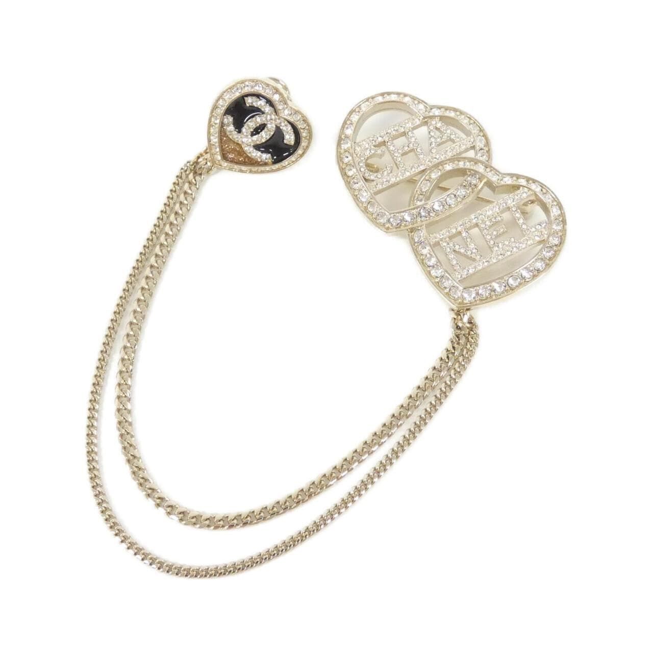 Chanel Chanel coco heart chained brooch Size ONE SIZE - 1 Thumbnail