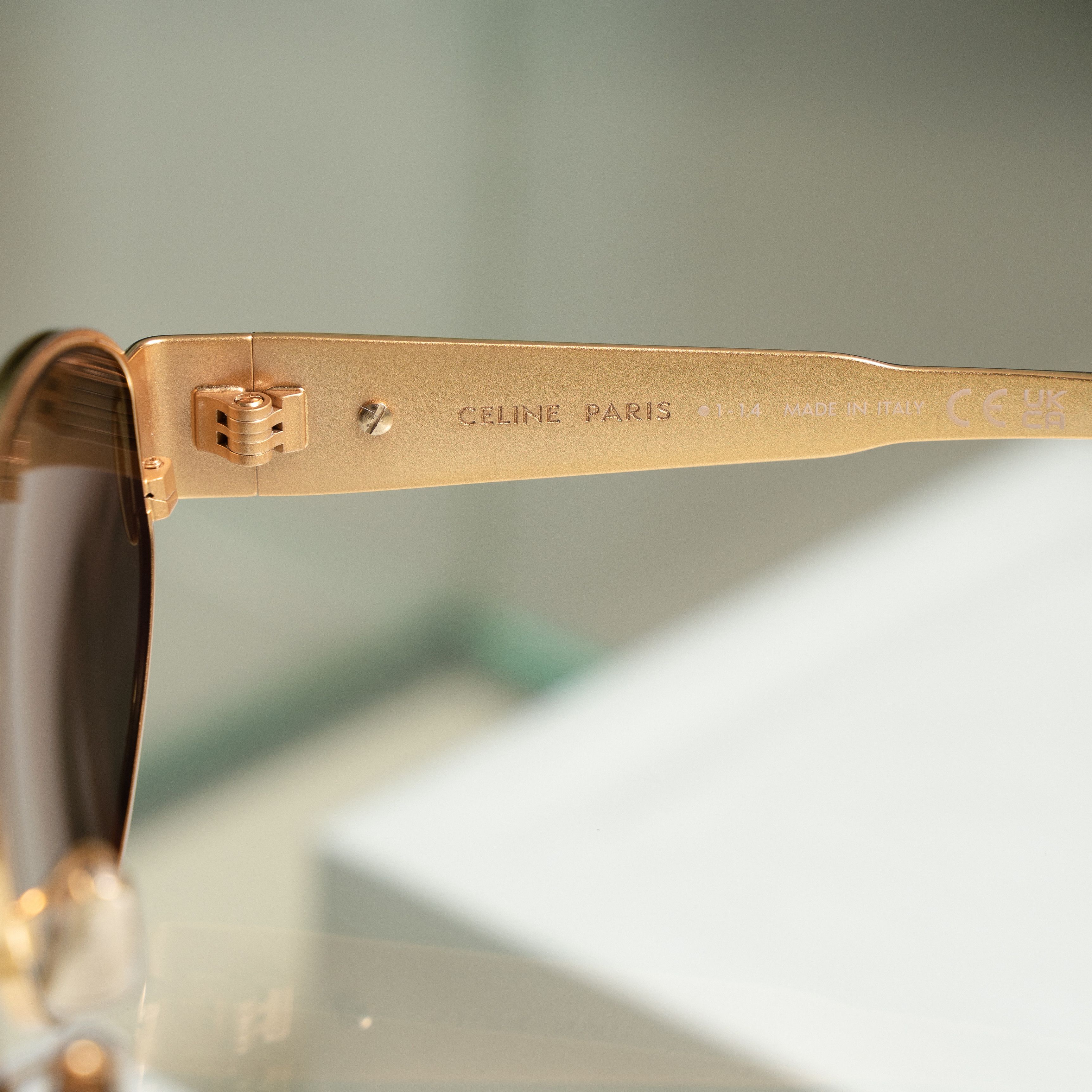 Celine CELINE Triomphe Metal 01 Sunglasses In Metal GOLD Size ONE SIZE - 4 Thumbnail