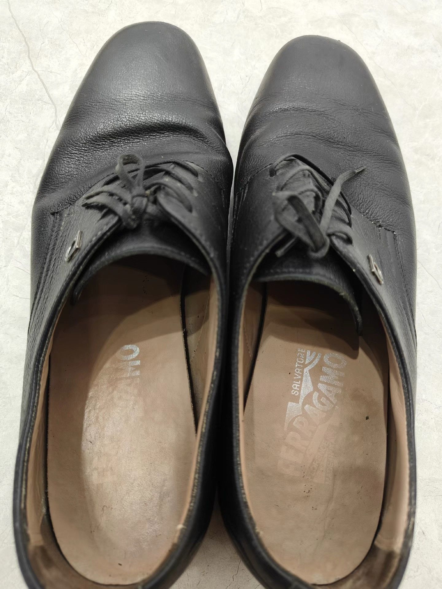 Salvatore Ferragamo Ferragamo Men's Black Leather Formal Shoes K29 Size US 6 / EU 39 - 3 Thumbnail