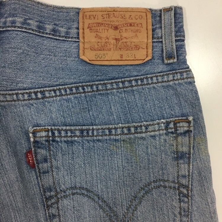 Levi's 80's Levi's 505 Distressed Blue Jean Denim SURFER Shorts 32 Size US 32 / EU 48 - 5 Thumbnail