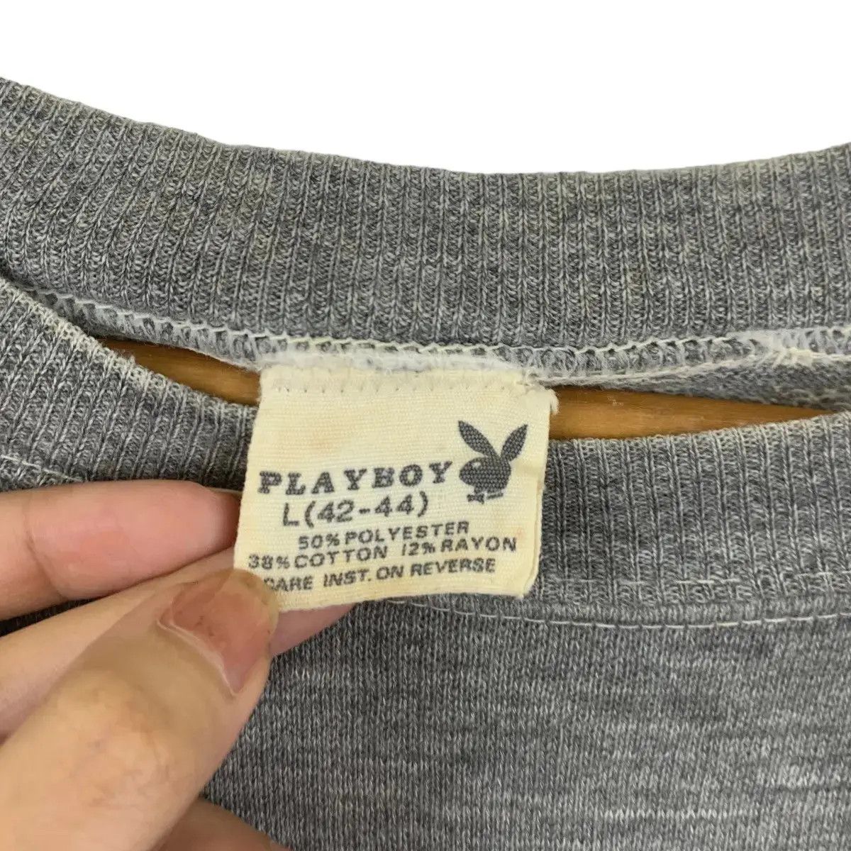 Playboy Vintage 80’ PLAYBOY BUNNY Head Made In USA Sweatshirt Size L / US 10 / IT 46 - 4 Thumbnail