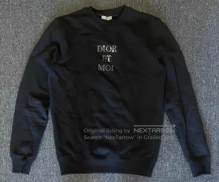 Dior Black Long Sleeve Sweatshirt with Text Print. Size US XS / EU 42 / 0 - 1 Thumbnail