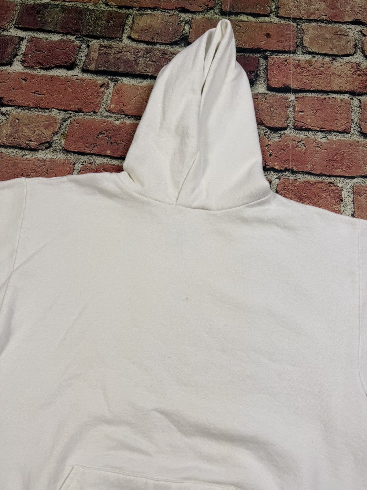 Jerzees Vintage 80s 90s Jerzees White Hoodie Blank Sweatshirt USA Size US XL / EU 56 / 4 - 9 Thumbnail