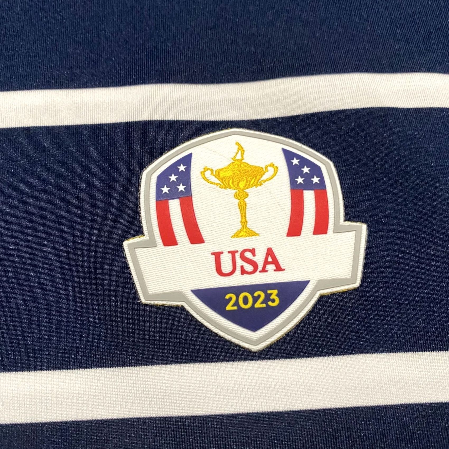 RLX Ralph Lauren RLX Ralph Lauren Polo Shirt Blue Striped Short Sleeve Button-Up Mens L 2003 Ryder Cup Size US L / EU 52-54 / 3 - 5 Thumbnail