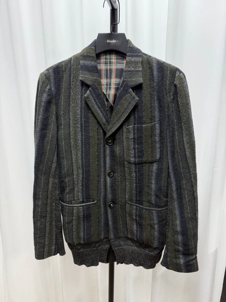 UNDERCOVER Striped Blazer with Patch Pockets- DMC