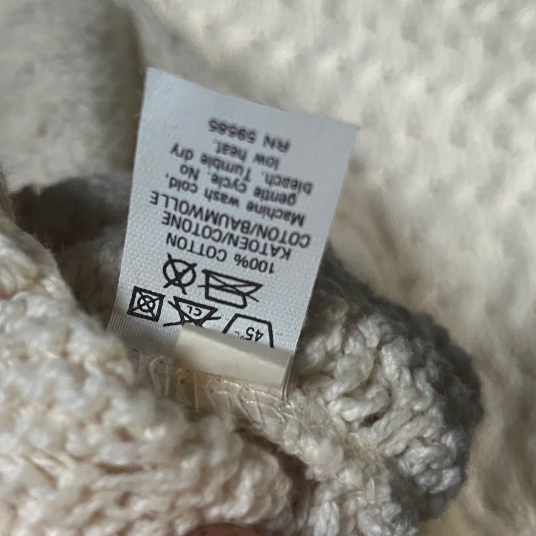 Vintage T.L.C. Mens M Ivory Crew Neck Cable Knit Sweater Vintage United States Made in USA Cotton Pullover Size US M / EU 48-50 / 2 - 8 Thumbnail
