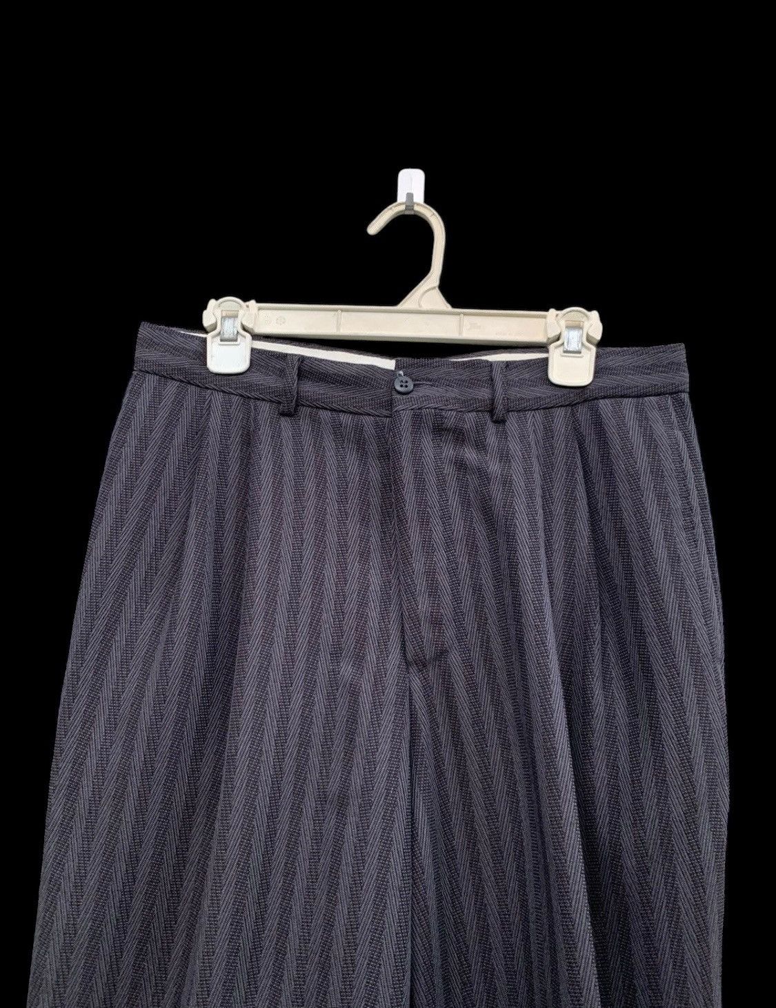 Vintage 🔥Vintage Italian texture striped baggy wool trouser pants Size US 31 - 3 Thumbnail