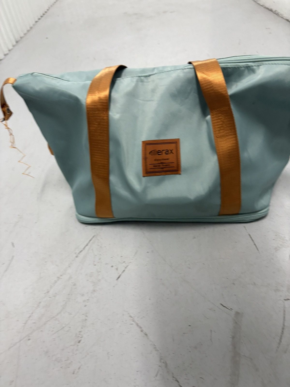 Other Merax Light Blue & Brown Bag with Zipper, Adjustable Strap Size ONE SIZE - 7 Thumbnail