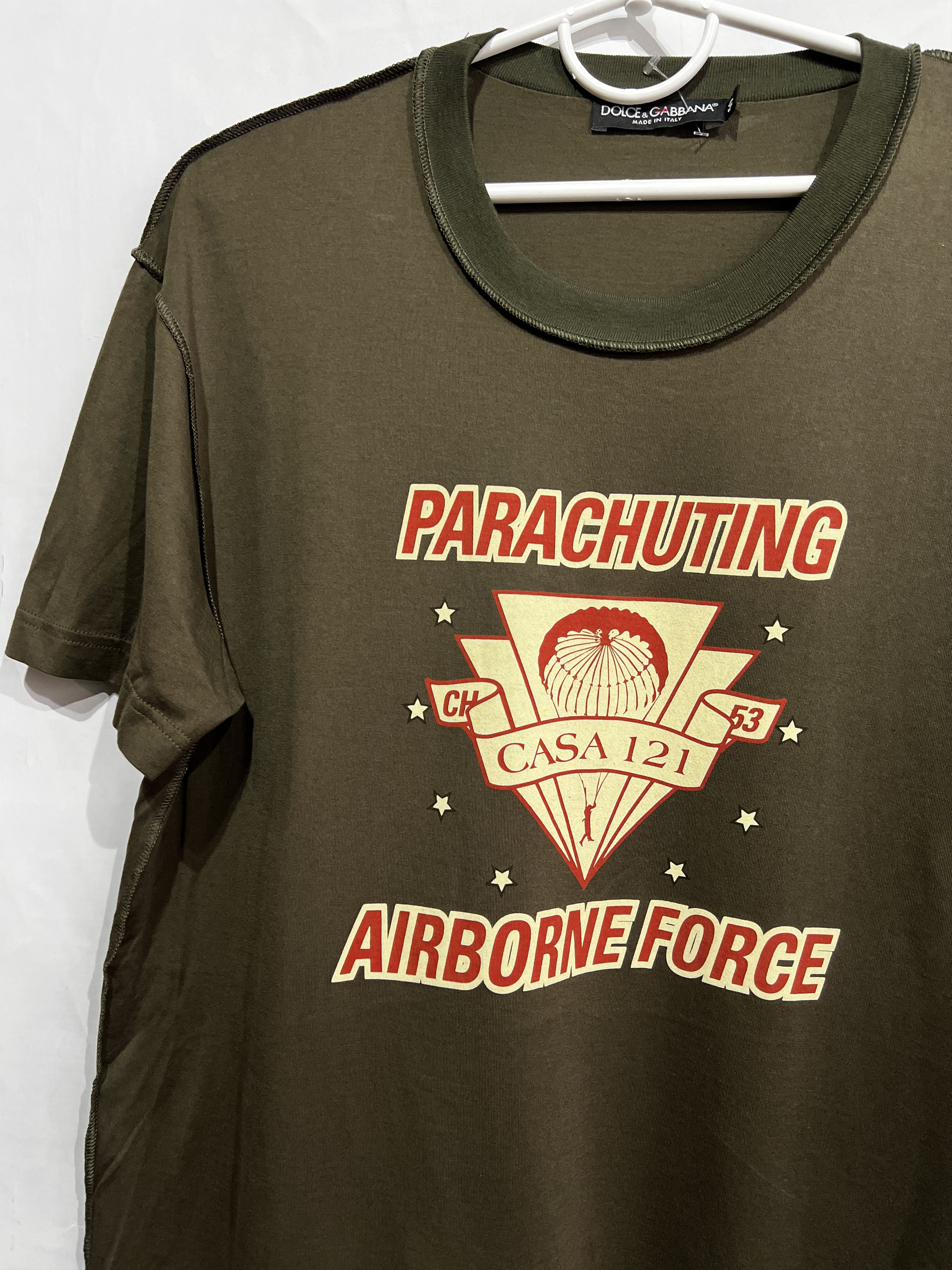 Dolce Gabbana Airborne Force Parachuting t shirt size M (50)