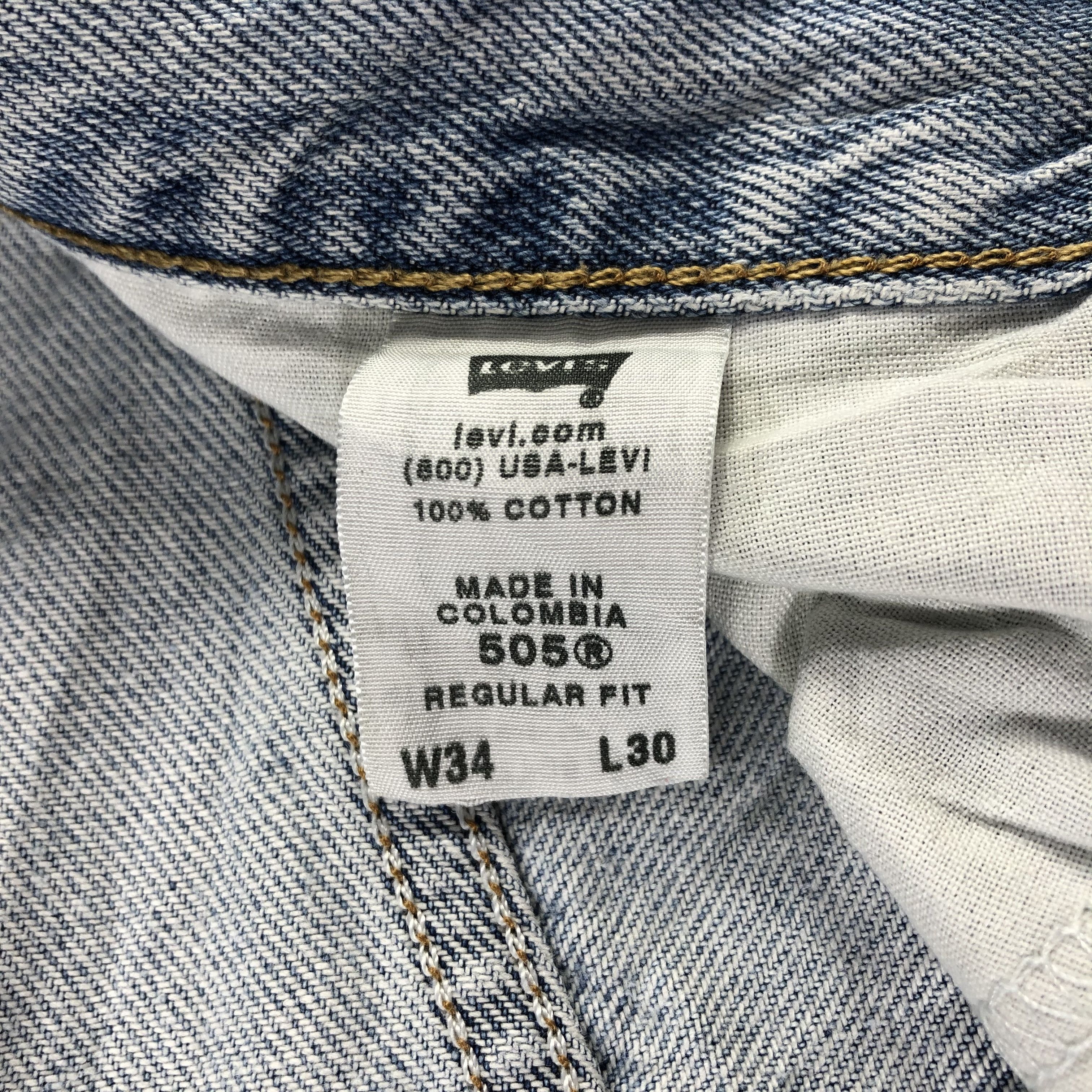Levi's Vintage Levi's 505 Jeans Distress Regular Fit Denim KJ1435 Size US 34 / EU 50 - 10 Thumbnail