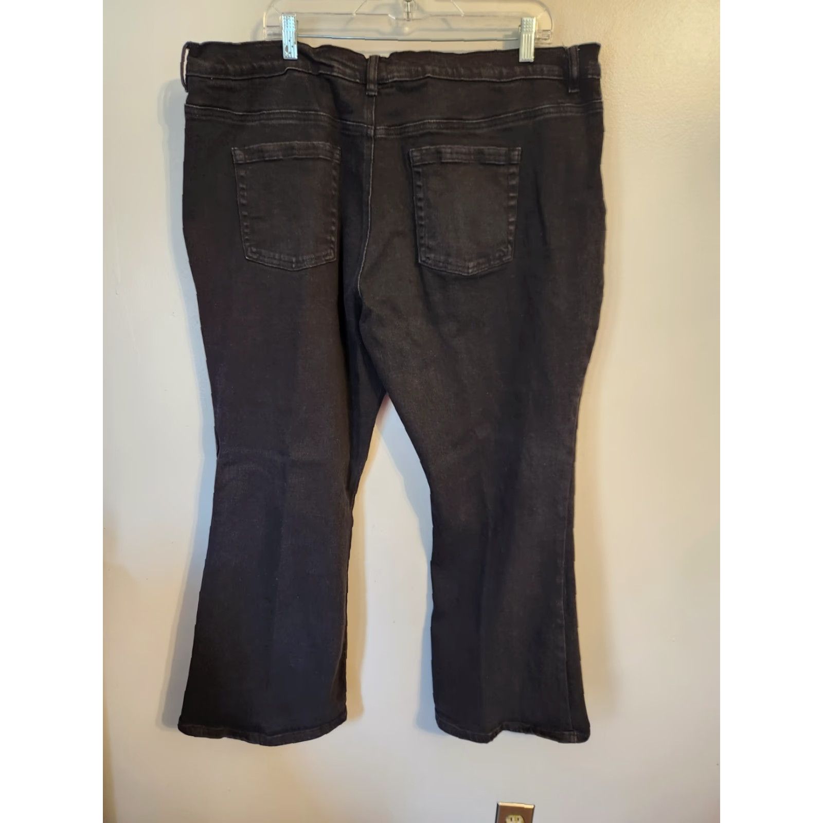 Denime VINTAGE DG2 Diane Gilman Black Stretchy Bootcut Denim Jeans 22W Petite Women Jeans Bootcut Pocketed Stretchy Easy Care 90s Womens Size 40" / US 18 - 6 Thumbnail