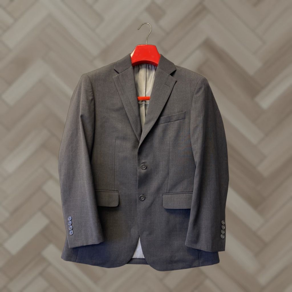 VINTAGE Pronto Uomo Men's Gray Wool Blend Sport Coat Jacket 36S Single-Breasted Men's Blazer