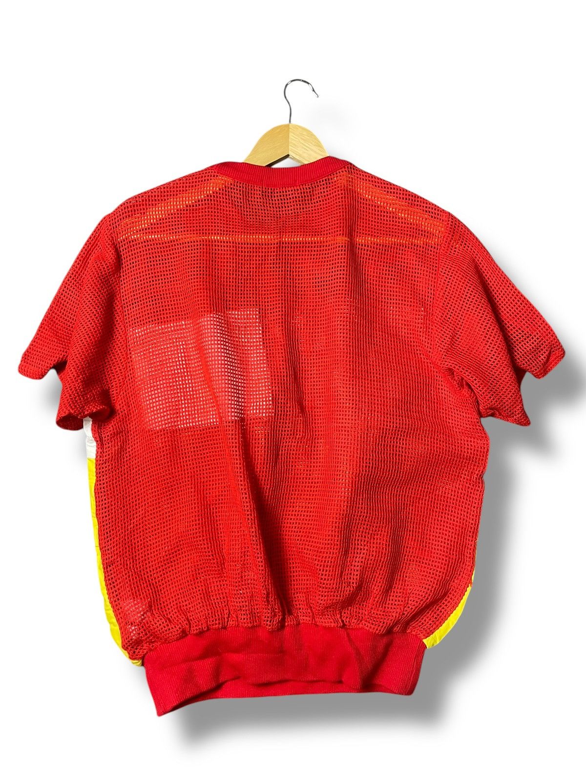 Japanese Brand × Vintage DIMAGGIO Colour Block Back Knitted Pullover Shirt (97) Size US XS / EU 42 / 0 - 5 Thumbnail