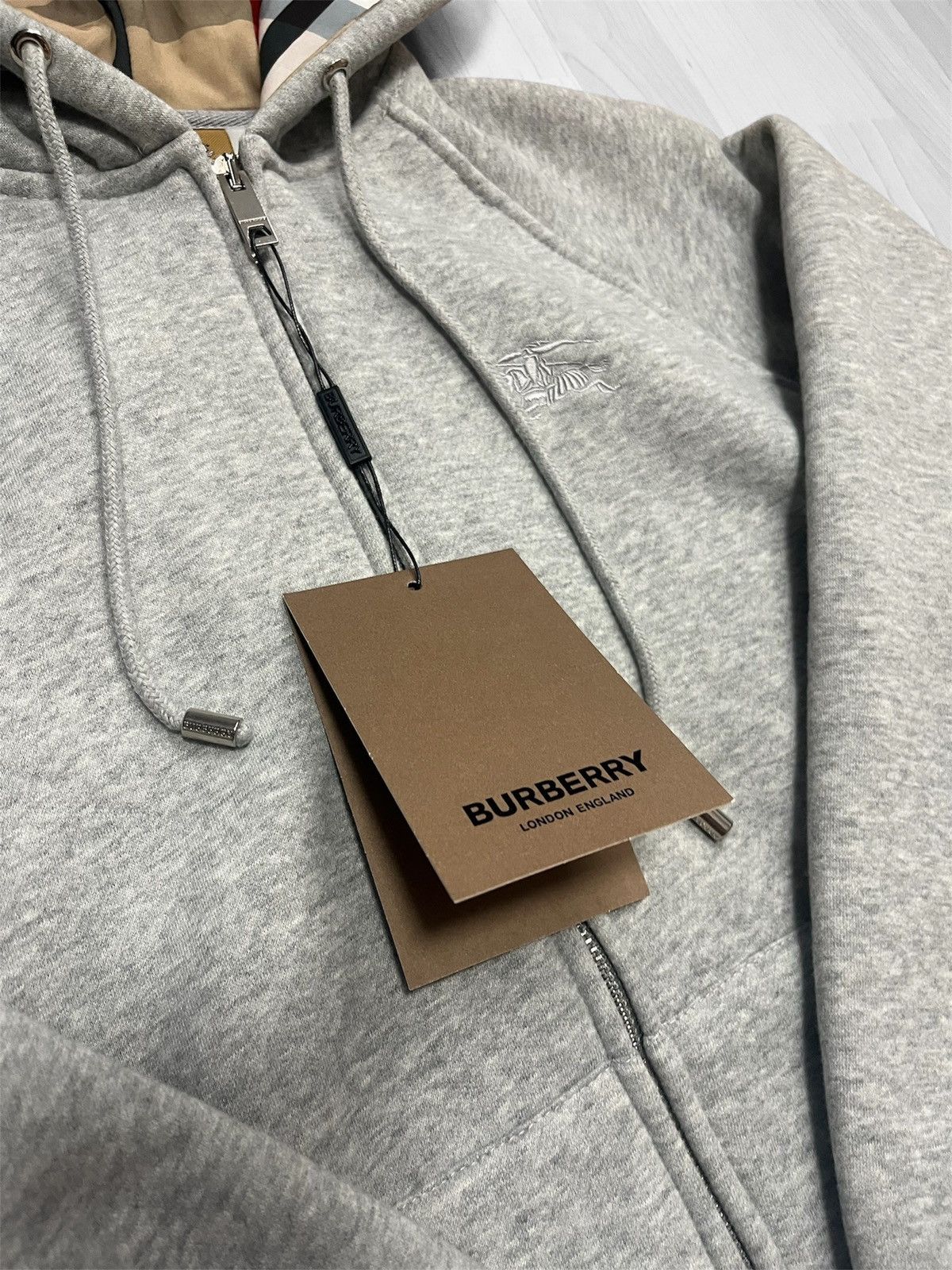 Other Burberry Vintage Check hood-lined zip hoodie – női M Size M / US 6-8 / IT 42-44 - 2 Thumbnail