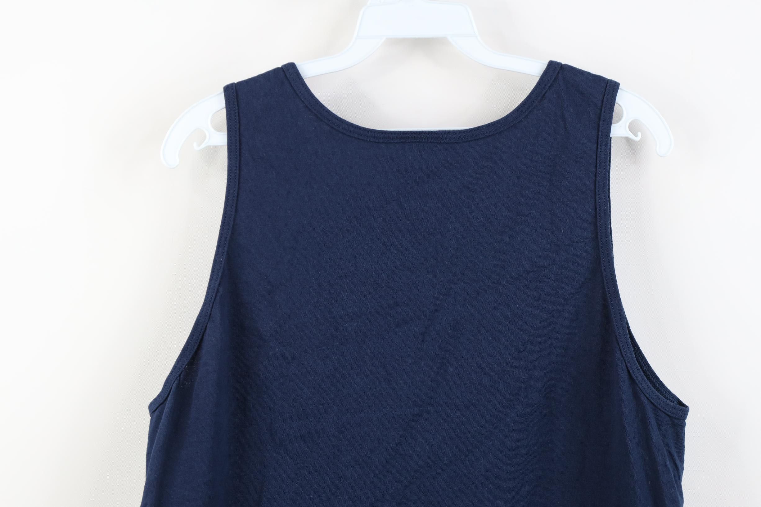 Vintage Vintage 90s Y2K Streetwear Tank Top T-Shirt Blue Cotton Size US M / EU 48-50 / 2 - 8 Thumbnail