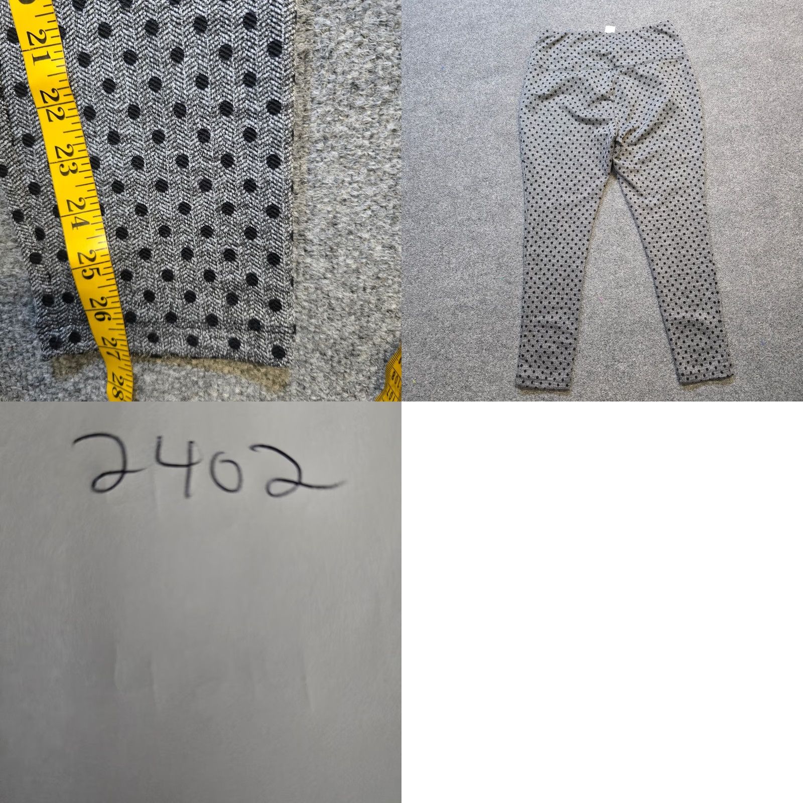 Vintage Chicos Pants Womens Size 14 Petite Gray Polka Dot Skinny Stretch Pull On Career Pants Mens Womens Girls Boys Size 36" / US 14 / IT 50 - 8 Thumbnail
