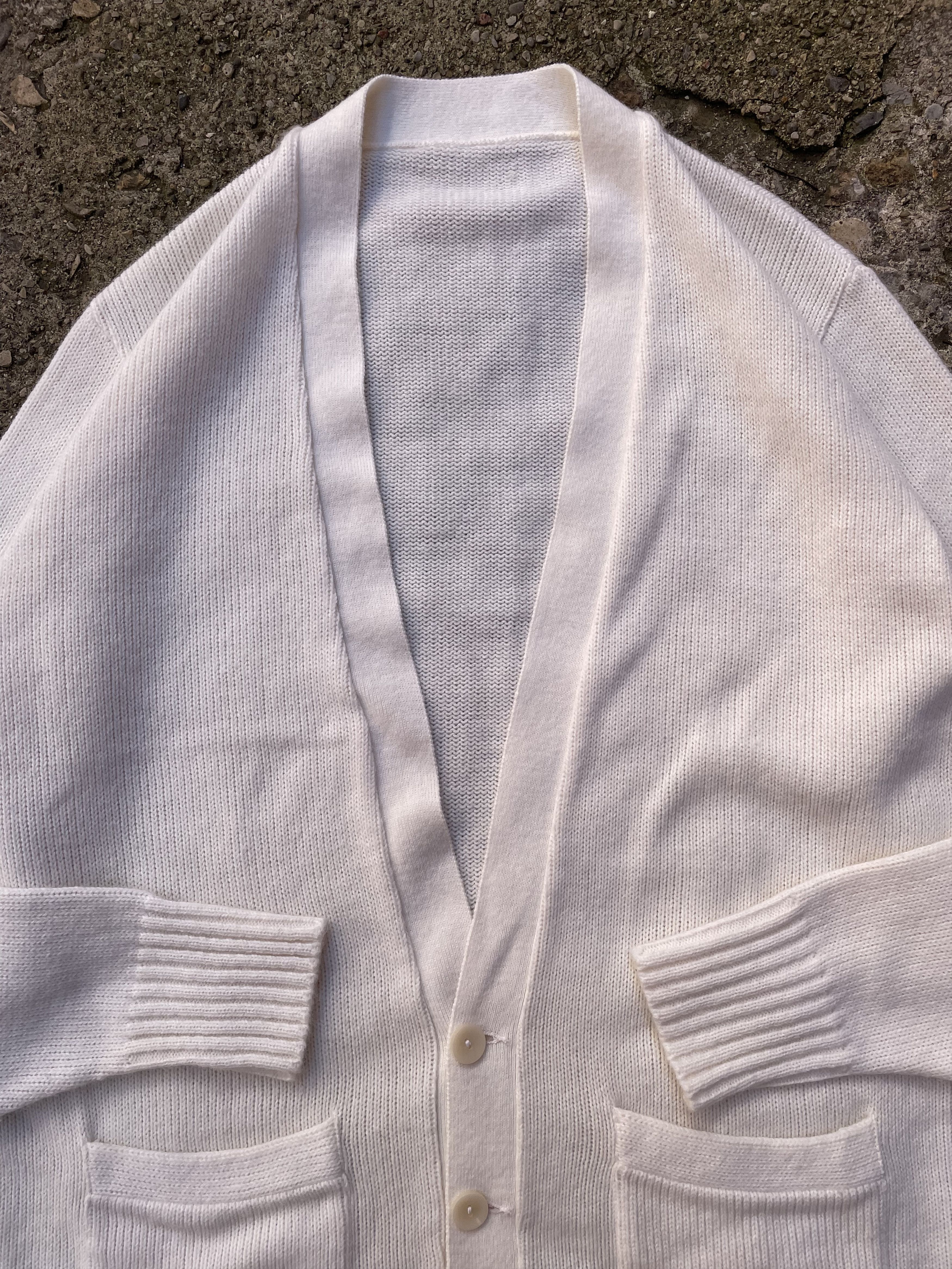 Vintage True Vintage 1960's Varsity Knit Cardigan Sweater Size US L / EU 52-54 / 3 - 3 Thumbnail