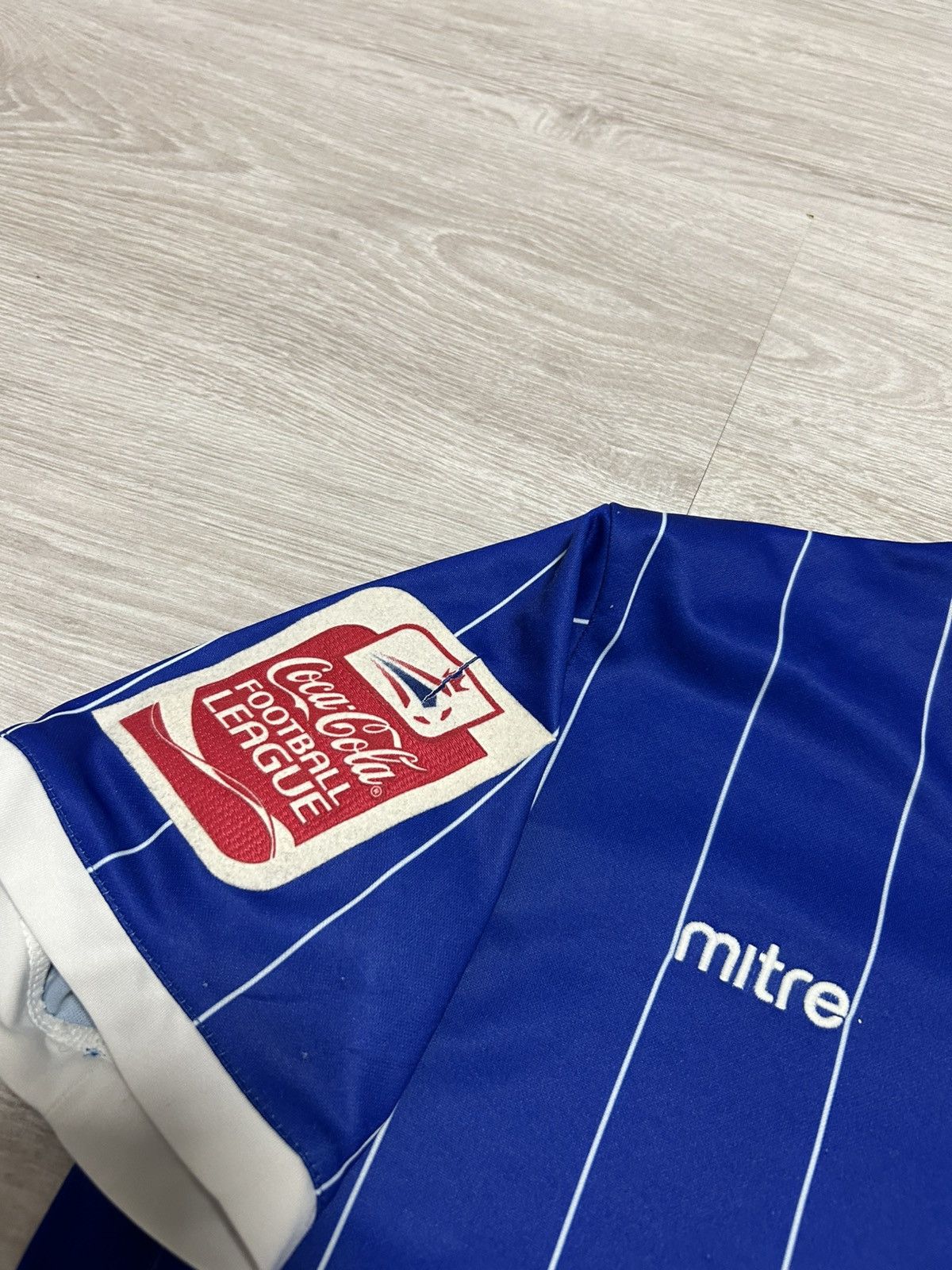 Vintage Vintage Mitre Ipswich Town 2007/08 Home shirt #14 LEE s Size US S / EU 44-46 / 1 - 9 Thumbnail