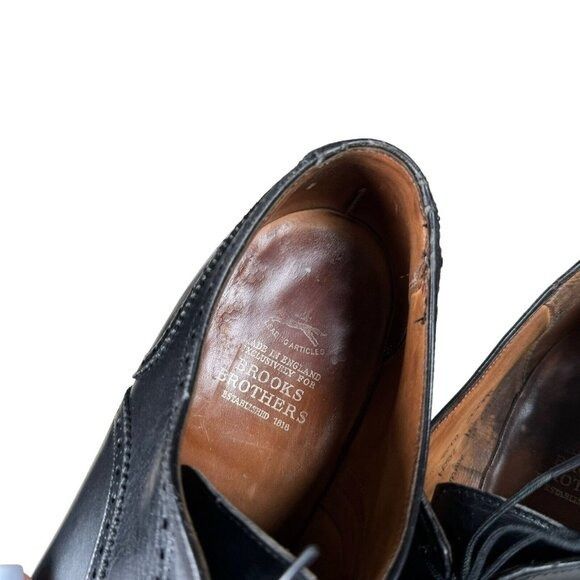 Brooks Brothers Brooks Brothers Peal & Co Made in England Black Leather Oxfo Size US 10 / EU 43 - 4 Thumbnail