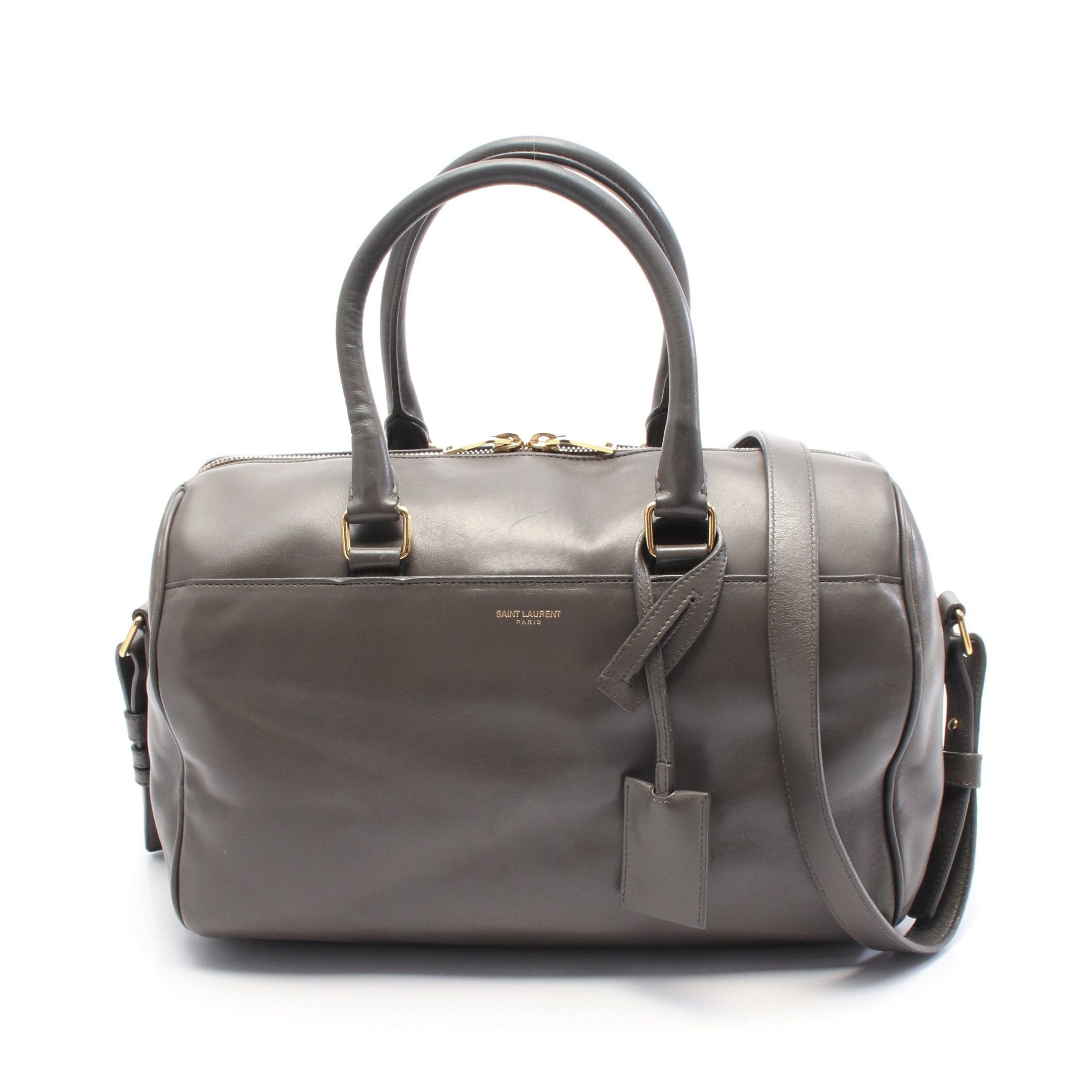 Yves Saint Laurent Yves Saint Laurent Classic Duffle 6 Handbag Leather Gray Size ONE SIZE - 1 Thumbnail
