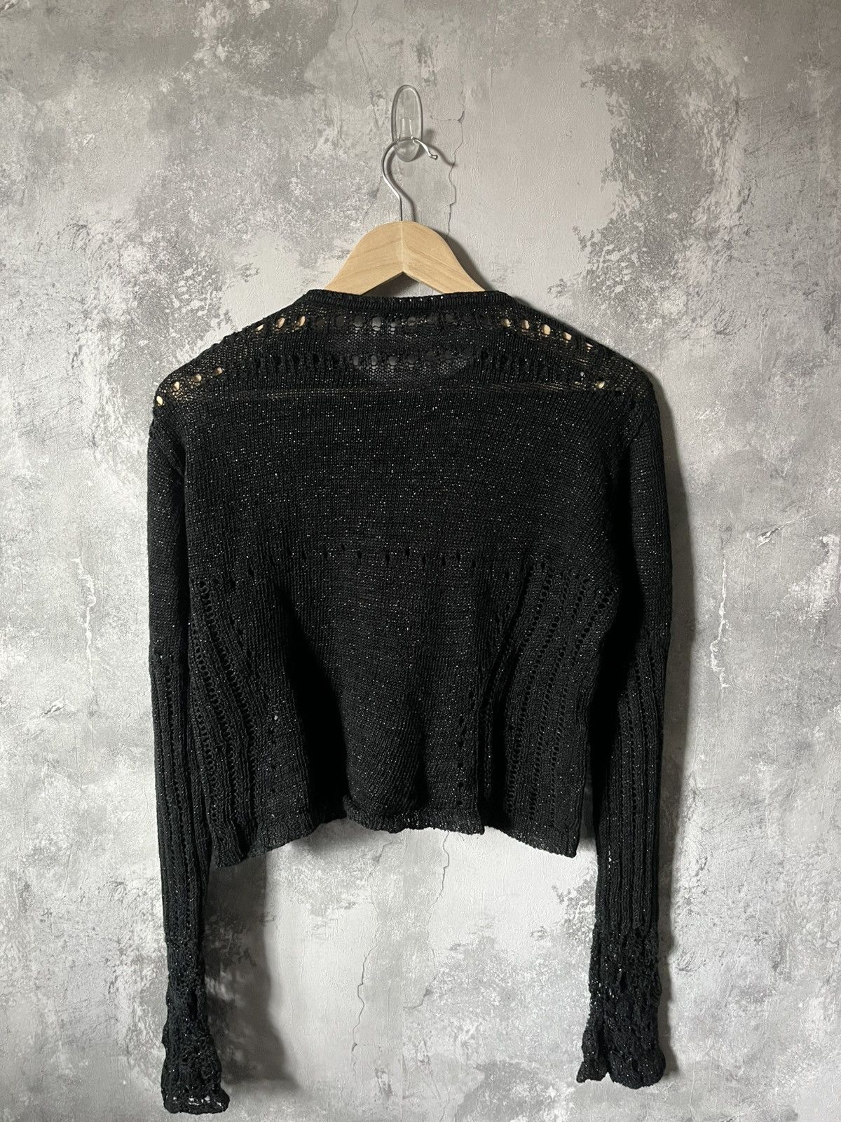 Dries Van Noten Dries Van Noten openwork sweater grey black Size S / US 4 / IT 40 - 7 Thumbnail