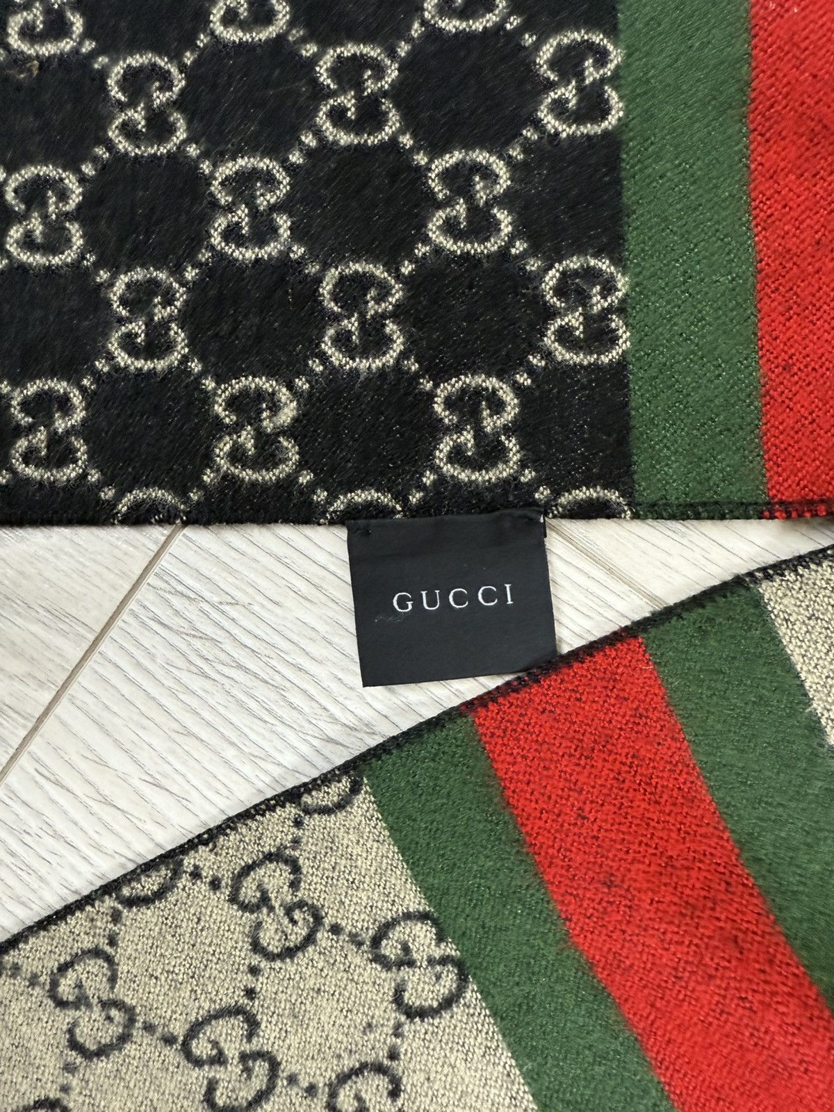 Gucci Gucci monogram Wool scarf Size ONE SIZE - 5 Thumbnail