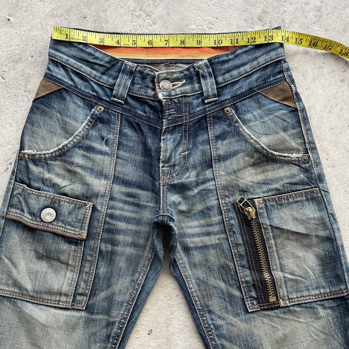 Edwin Vintage Edwin Distressed Mud Wash Jeans Faded Denim Pants Size US 28 / EU 44 - 6 Thumbnail