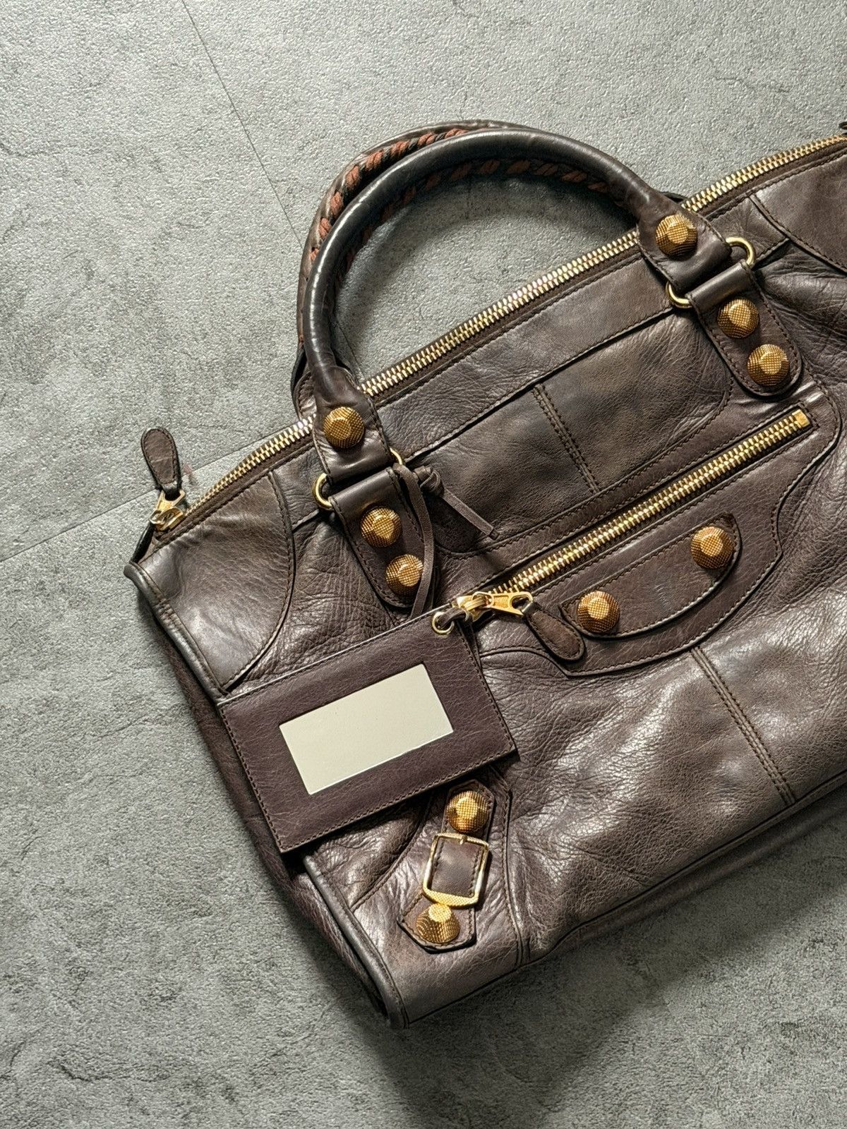 Balenciaga 2000’s Balenciaga Mocha brown Giant 21 Gold Work Bag Size ONE SIZE - 3 Thumbnail