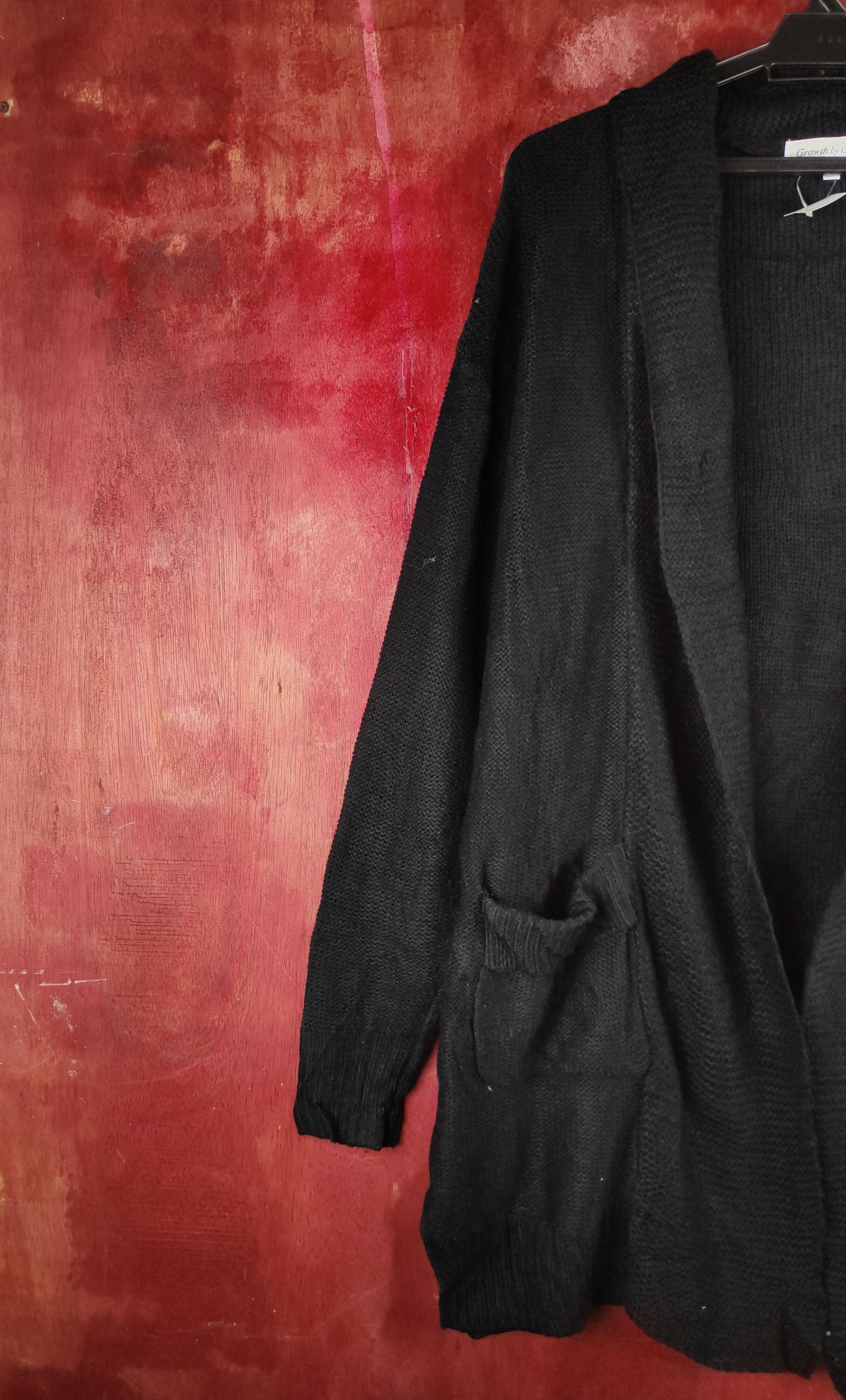 Japanese Brand Growth by Grail Black Knitwear Cardigan #S2349 Size US L / EU 52-54 / 3 - 3 Thumbnail