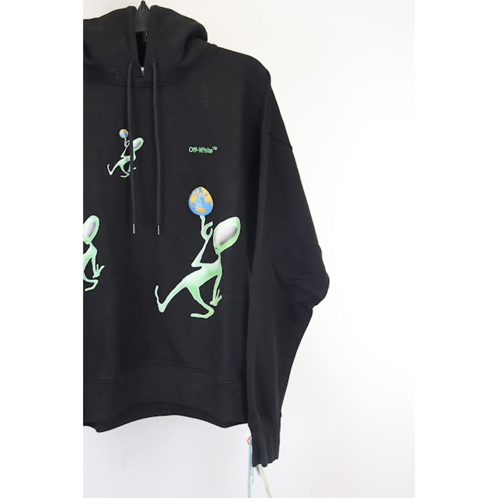 Off-White o1rshd1 Alien Arrow Skate Hoodie in Black/Green Size US XXS / EU 40 - 3 Thumbnail