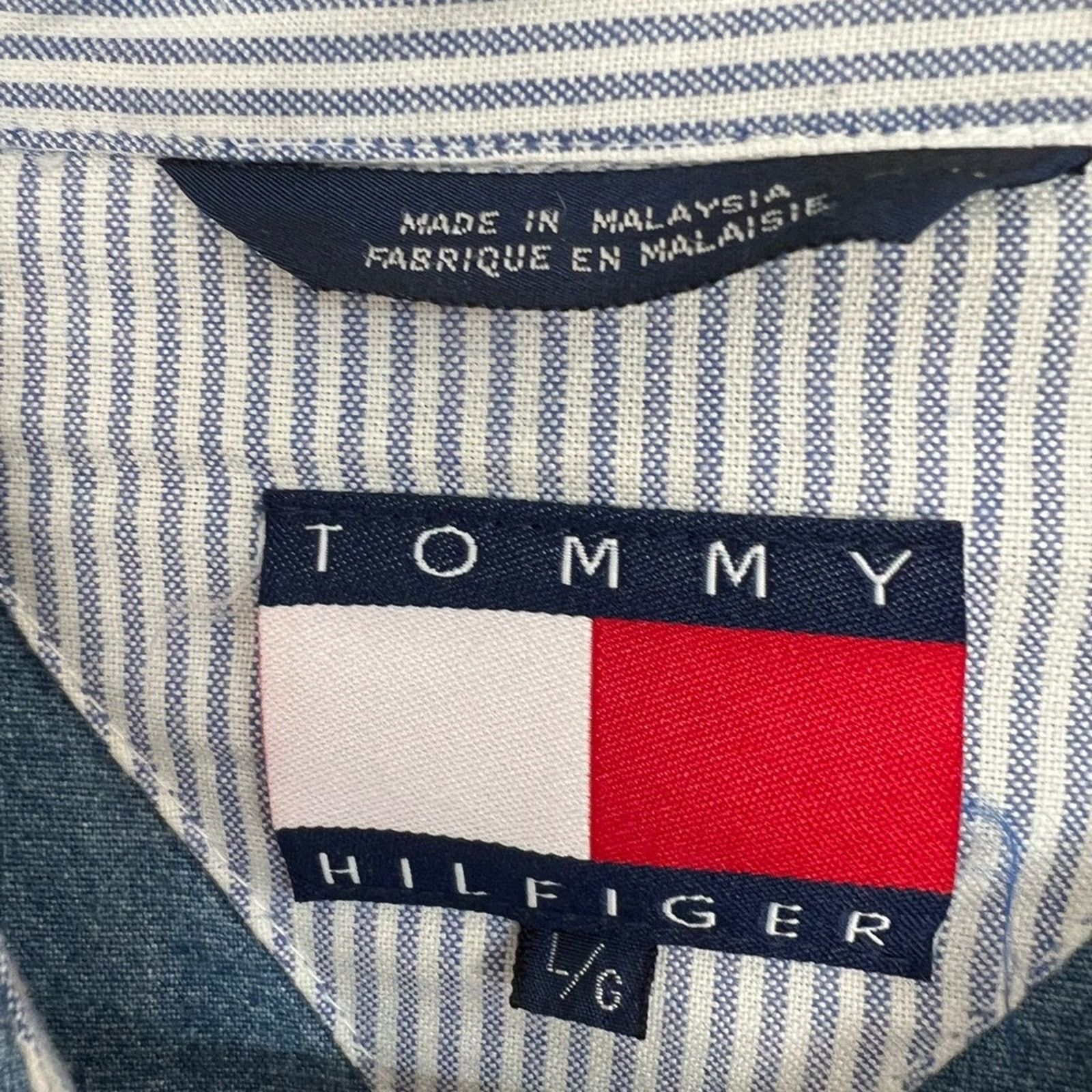 Tommy Hilfiger VTG Tommy Hilfiger Denim Full Zip Basic Vintage Style Jacket Size US L / EU 52-54 / 3 - 6 Thumbnail