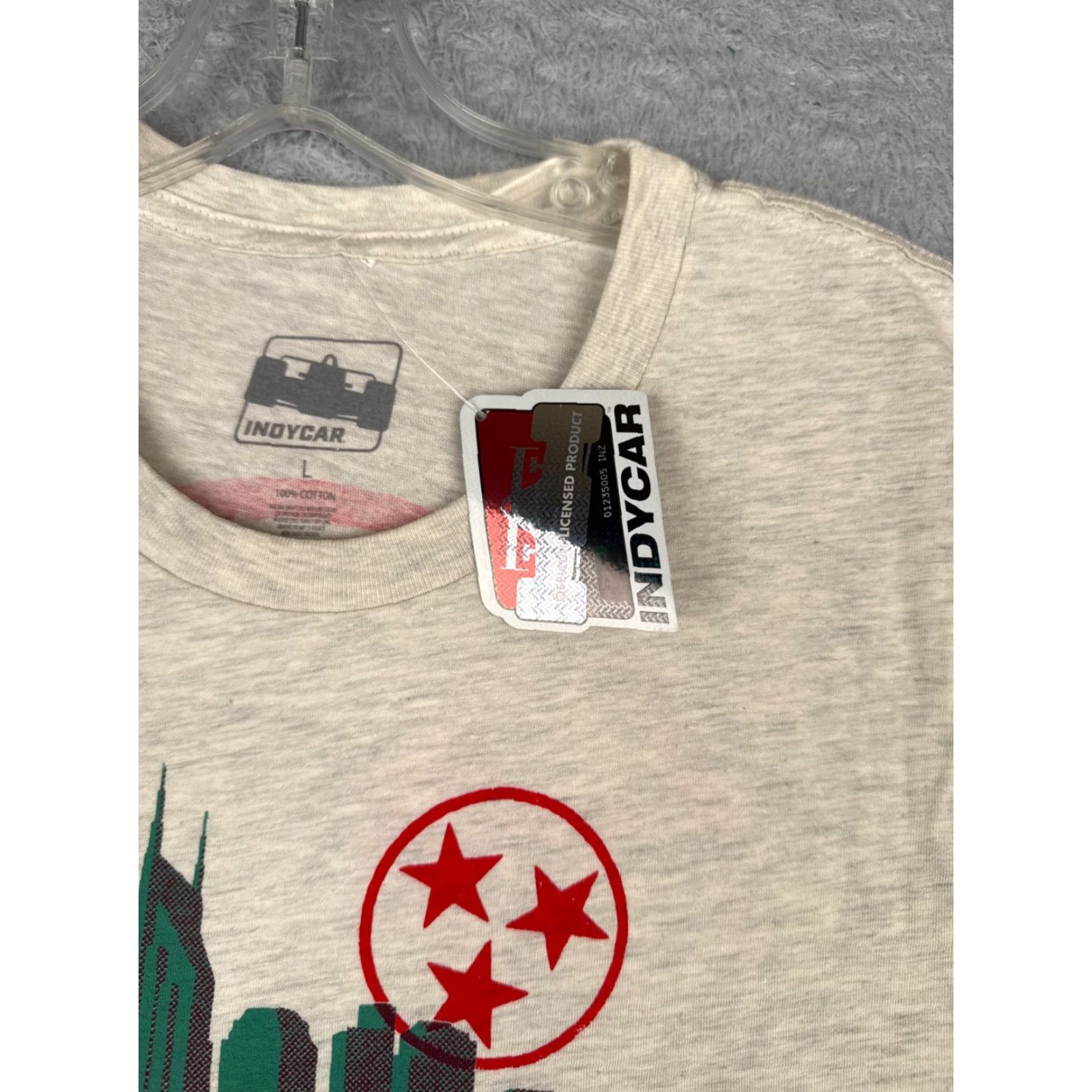 Vintage Legends Global Merchandise Indycar Nashville Grand Prix Shirt Adult Large Beige Short Sleeve Crew Neck T-Shirt Men’s Car Racing Logo All Seasons 2020s Size US L / EU 52-54 / 3 - 7 Thumbnail