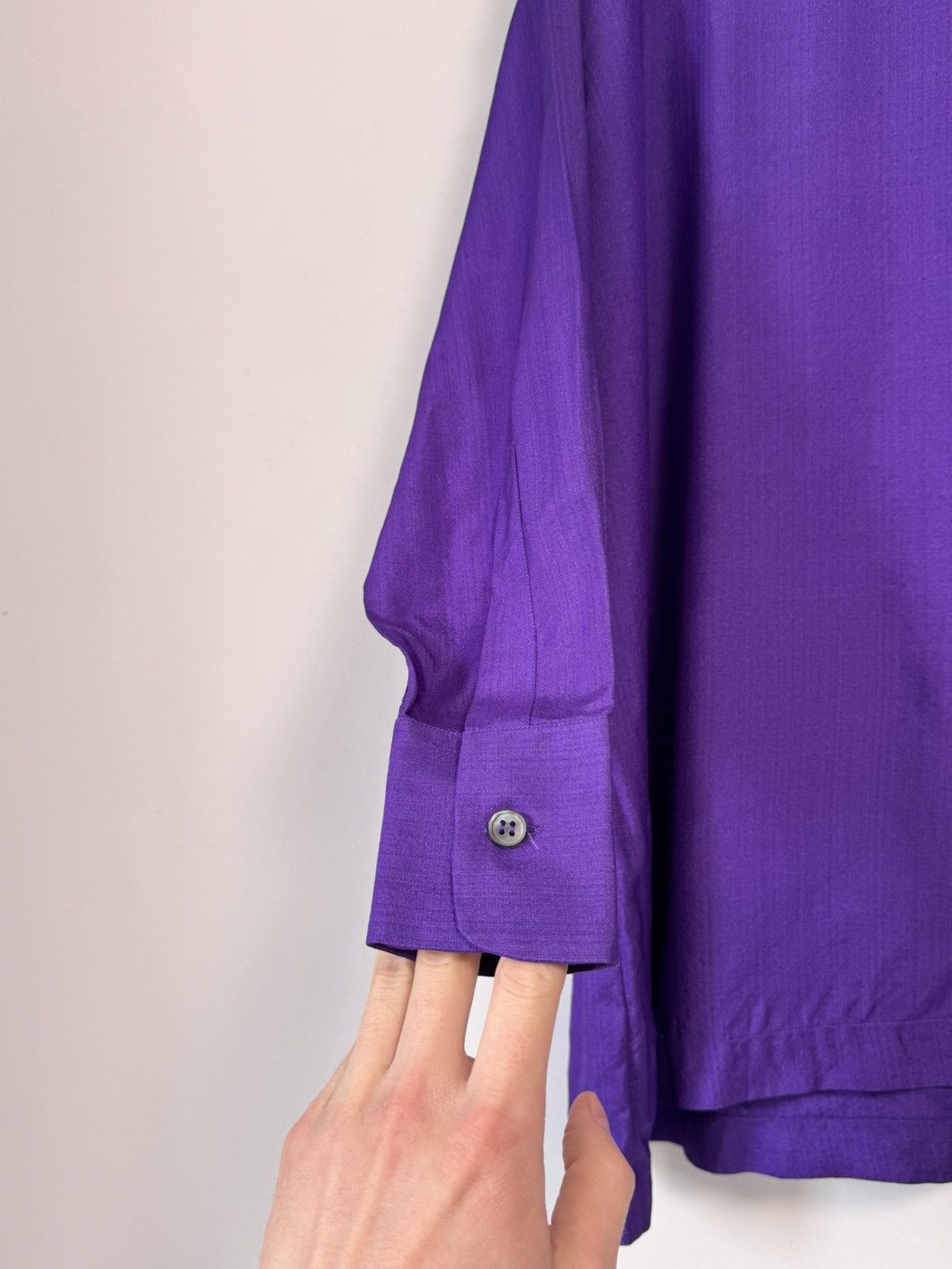 Callaghan Callaghan by Romeo Gigli Vintage Silk Shantung Button Up Top Size XS / US 0-2 / IT 36-38 - 7 Thumbnail