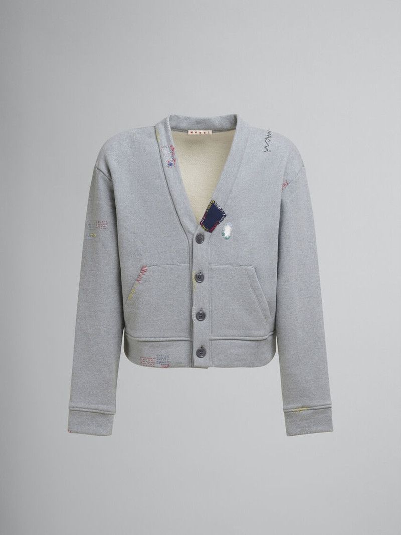 Marni o1f1d3z0326 Cottton Blend Sweatshirt Style Cardigan in Grey Size US XL / EU 56 / 4 - 1 Thumbnail
