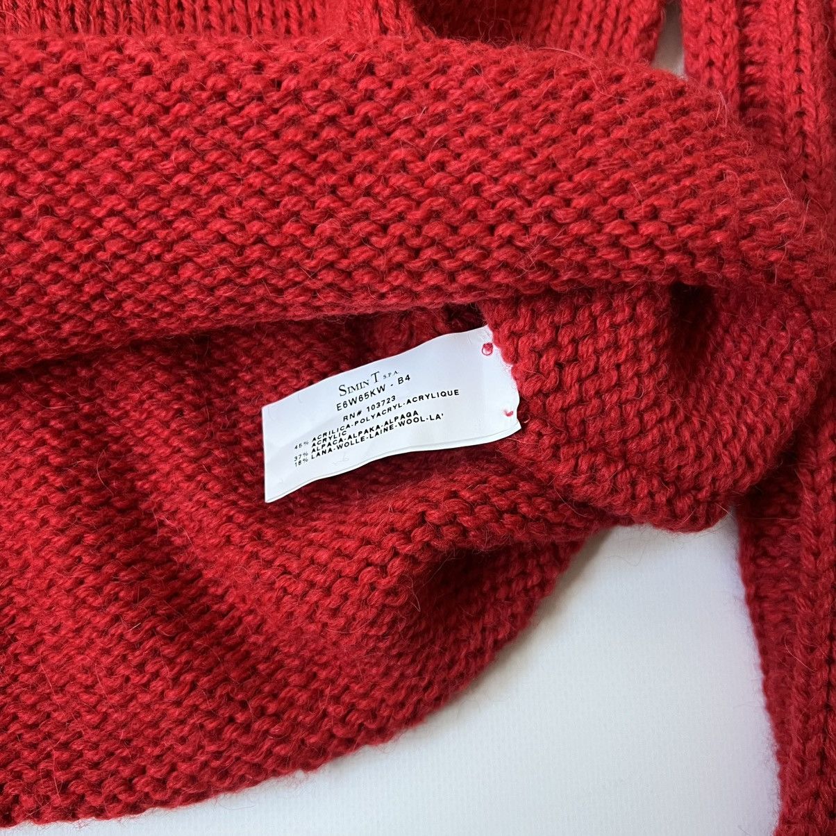 Armani Vintage Y2K Armani Jeans Red Knit Tiger Sweater Alpaca Woo Size US M / EU 48-50 / 2 - 8 Thumbnail