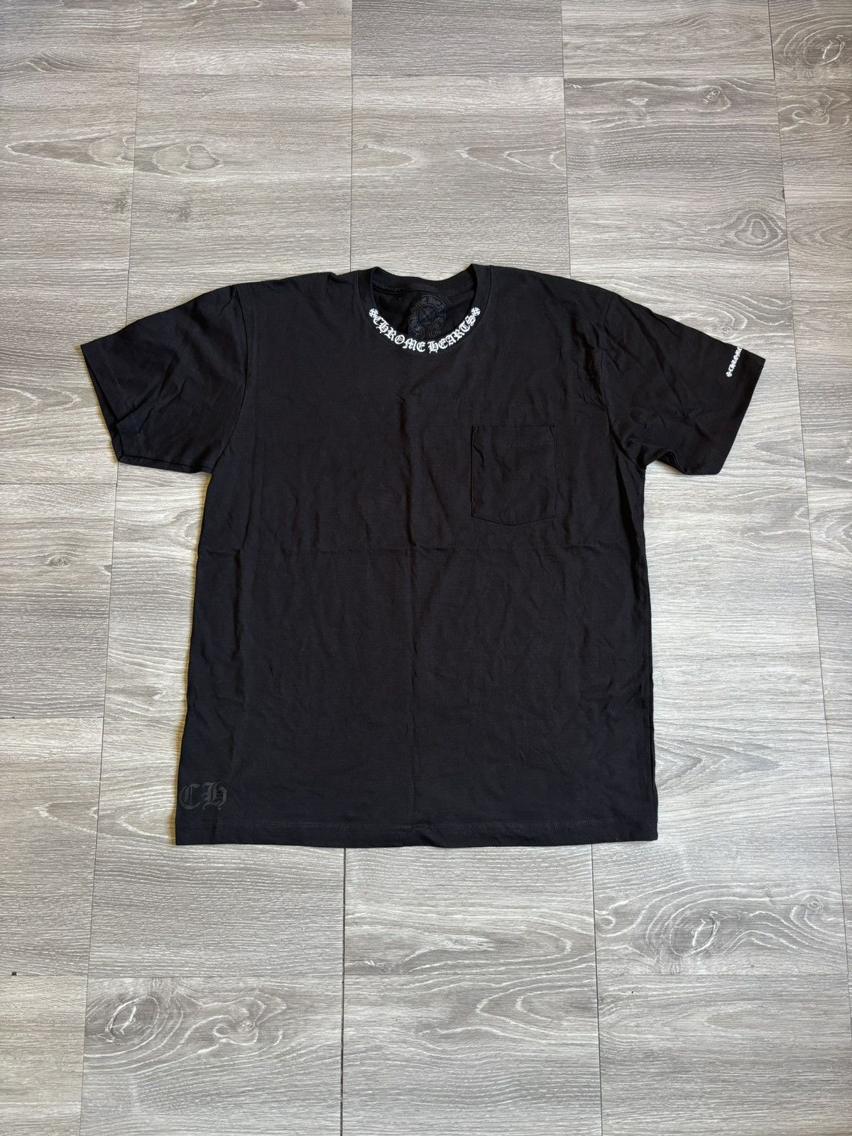 Chrome Hearts Chrome Hearts Black Neck Logo Tee Size US XL / EU 56 / 4 - 2 Thumbnail