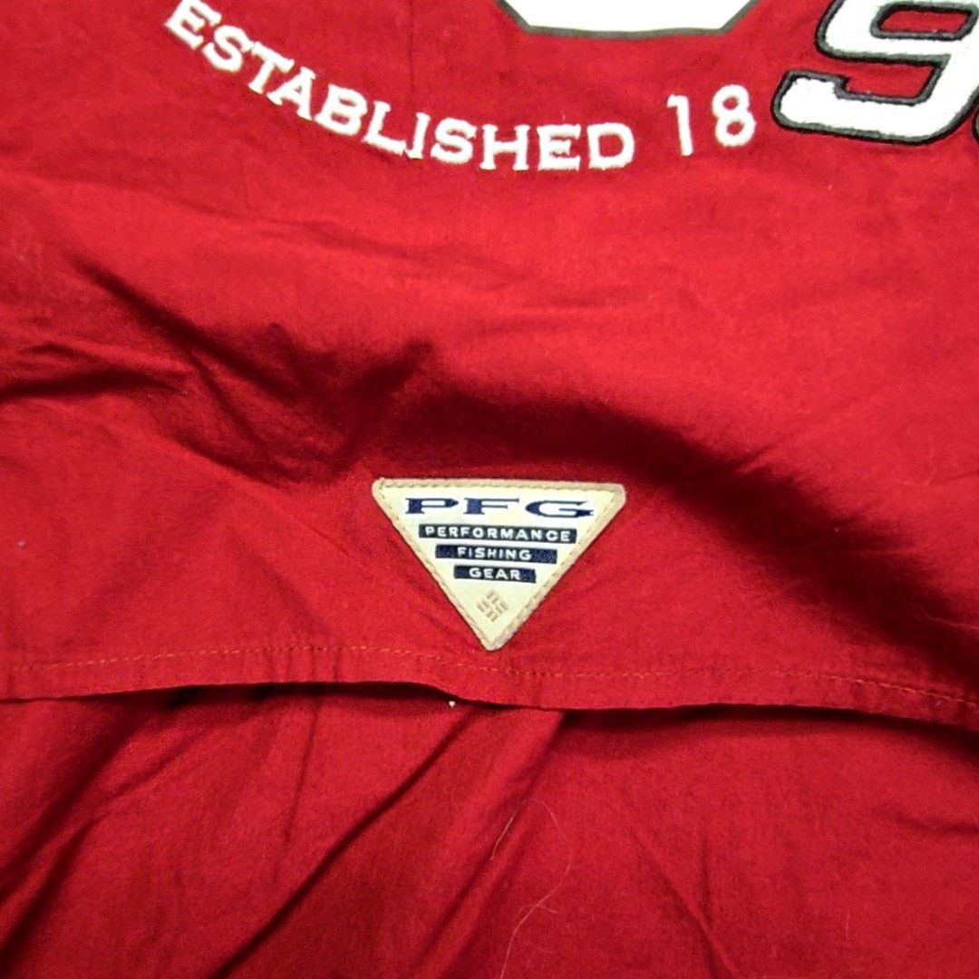 Columbia Columbia PFG Oklahoma Sooner Red Outdoor Fishing L Shirt Size US L / EU 52-54 / 3 - 12 Thumbnail